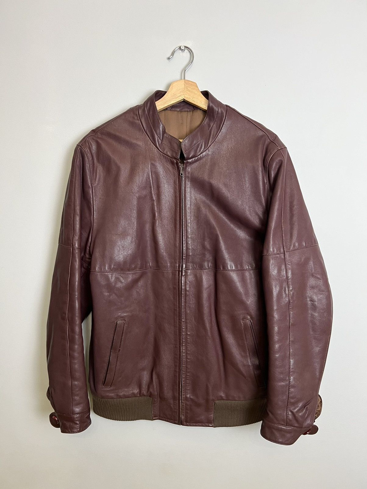 Leather Vintage Genuine Real Leather Jacket High Quality Rock Punk Size US M / EU 48-50 / 2 - 1 Thumbnail