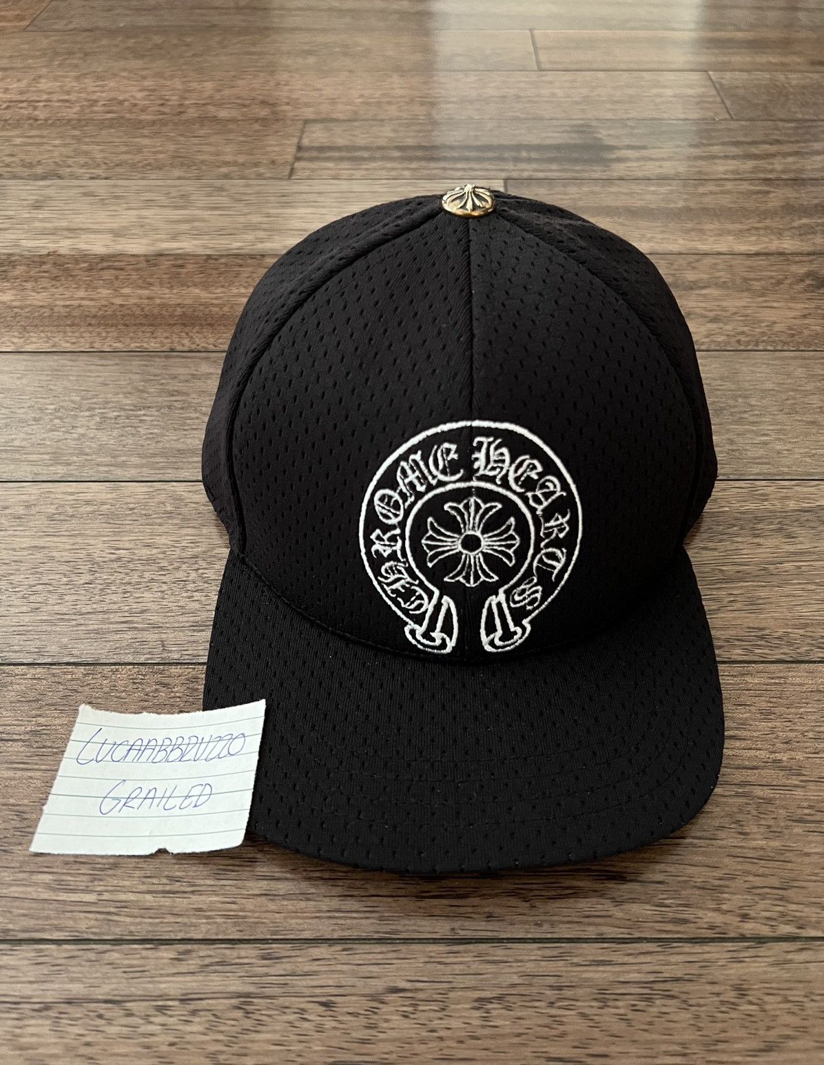 Chrome Hearts CH Trucker Hat Snapback Hollywood Black & White Mesh Flat Top  