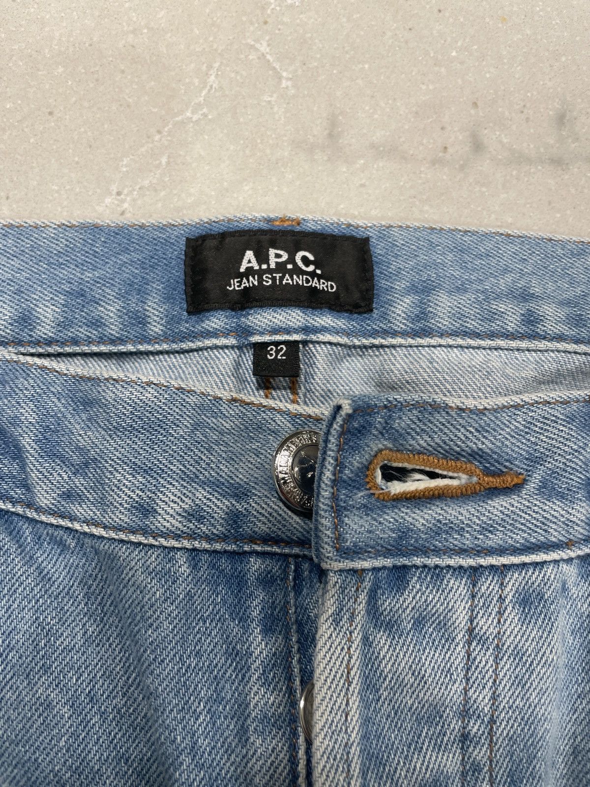 A.P.C. APC Standard Jean Selvedge Stone Wash 32 blue denim | Grailed