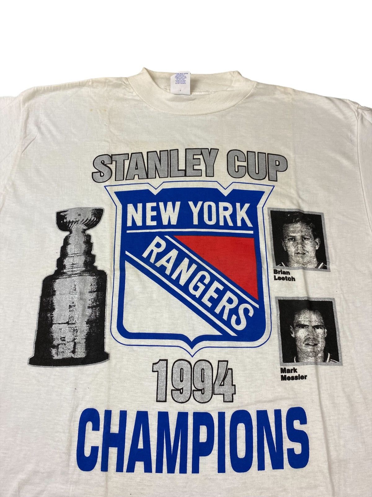 NHL × Vintage Vintage NHL New York Rangers Stanley Cup 94’ Champions Tee Size US XL / EU 56 / 4 - 2 Thumbnail