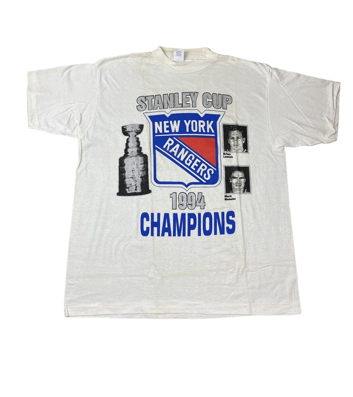NHL × Vintage Vintage NHL New York Rangers Stanley Cup 94’ Champions Tee Size US XL / EU 56 / 4 - 1 Thumbnail