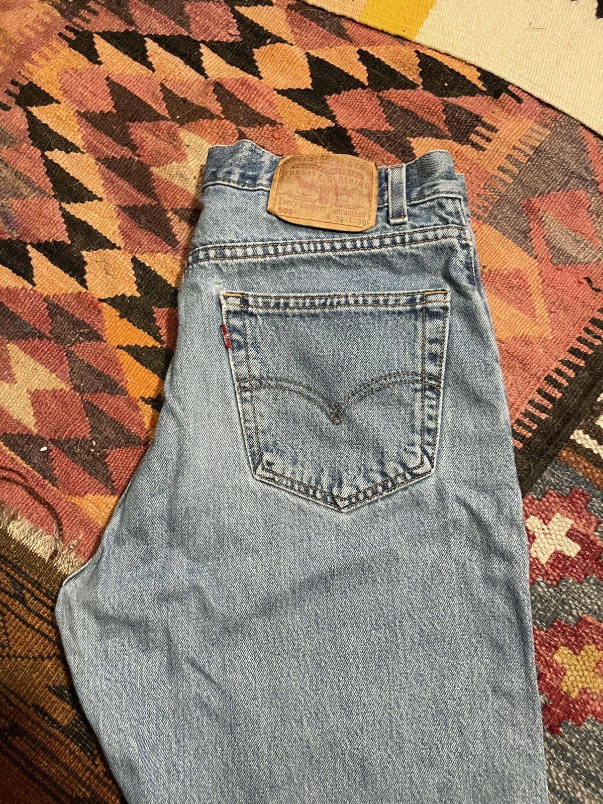 Levi's Vintage Levi’s 505 regular fit denim jeans Size US 32 / EU 48 - 3 Thumbnail