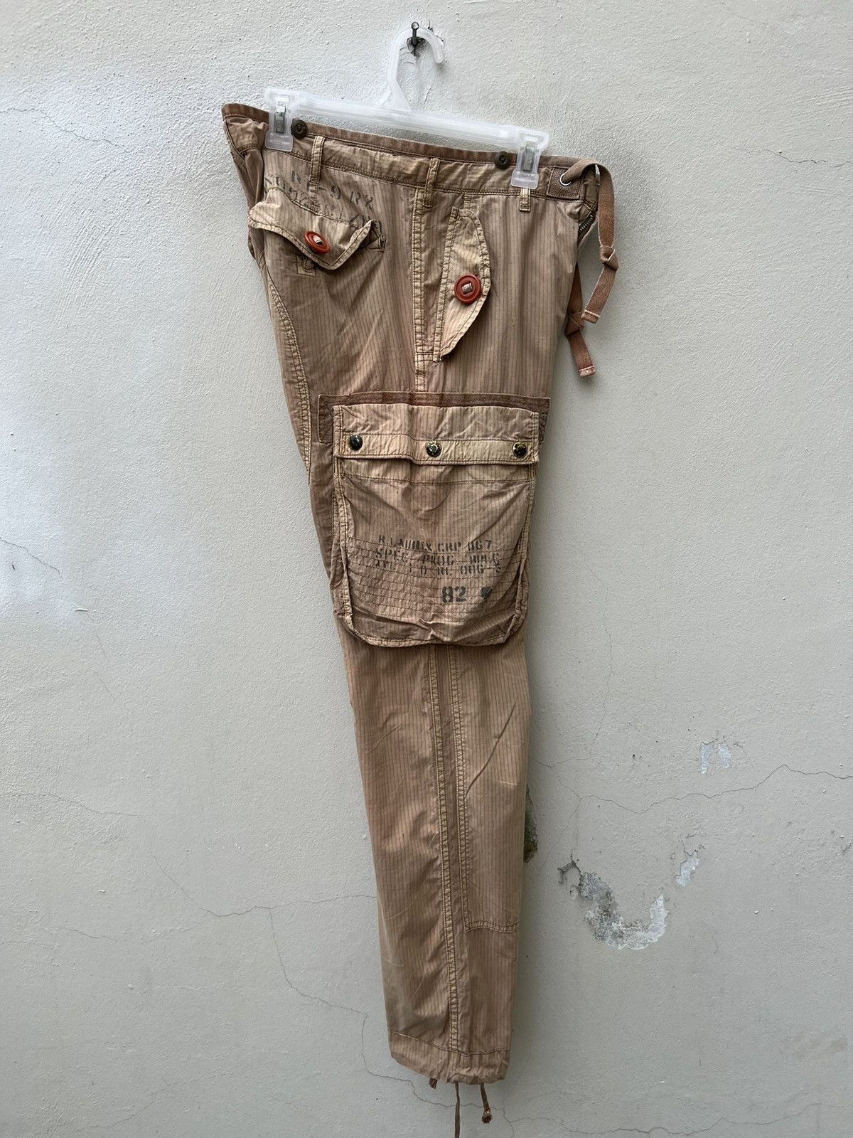 Polo Ralph Lauren Vintage Polo RL Ripstop Military Parachute Cargo Trouser Size US 31 - 22 Thumbnail