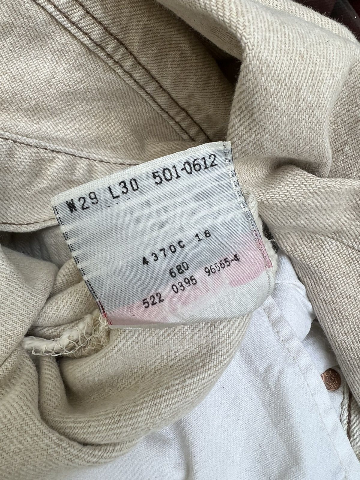 Levi's Vintage 1996 Levi’s 501 Fade Cream Denim Jeans Size US 29 - 22 Thumbnail