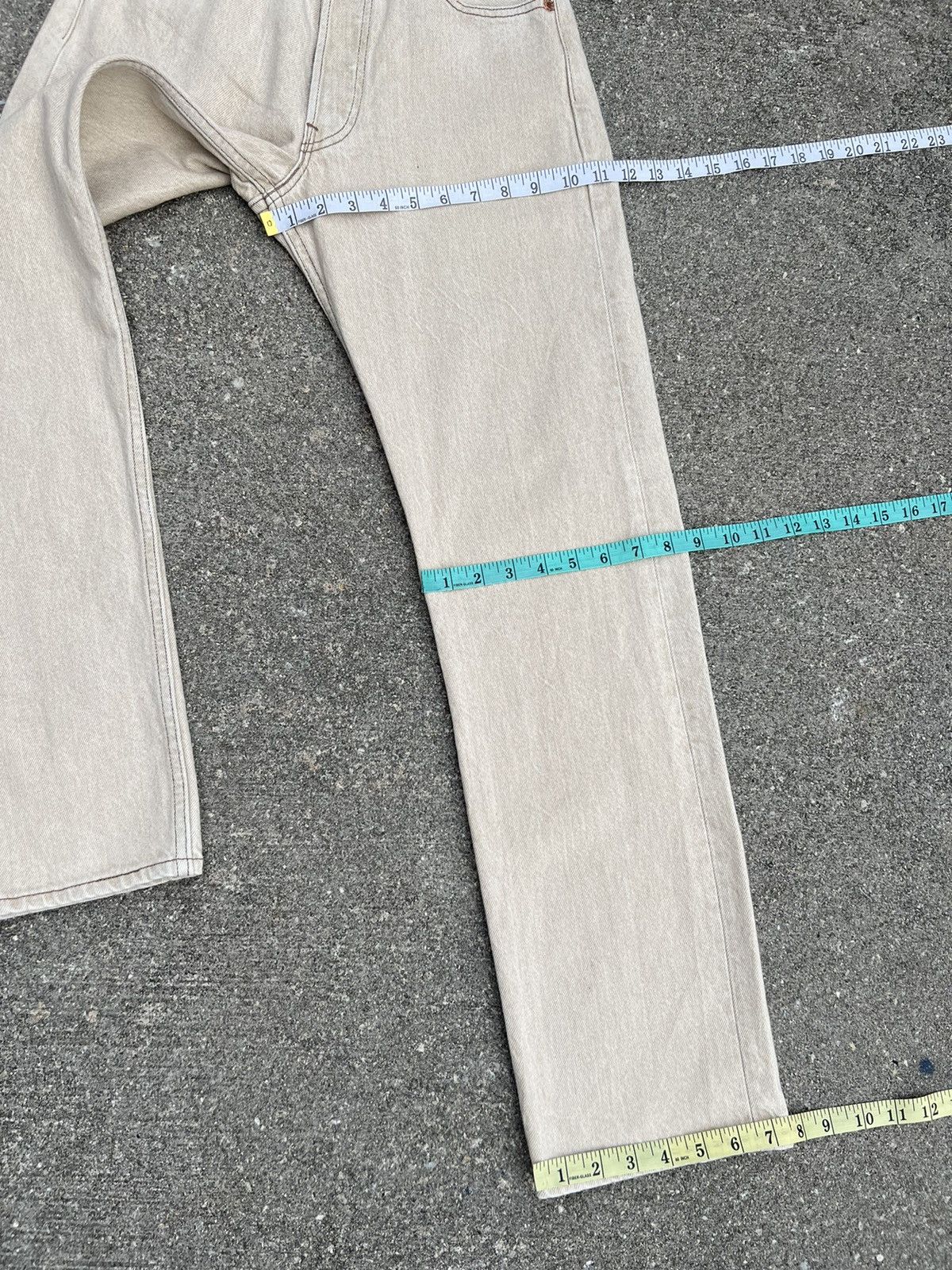 Levi's Vintage 1996 Levi’s 501 Fade Cream Denim Jeans Size US 29 - 3 Thumbnail