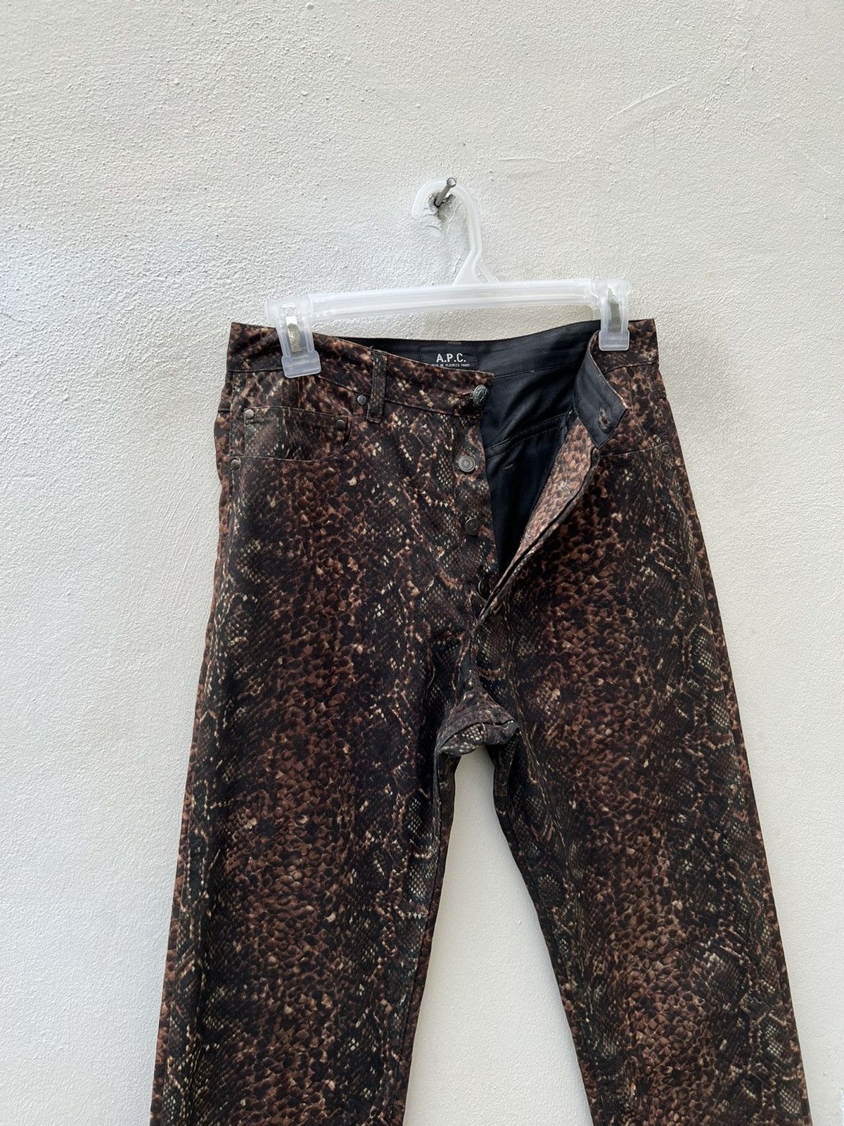 A.P.C. Vintage A.P.C. Python Scales Design Waxed Jeans Size US 28 / EU 44 - 8 Thumbnail