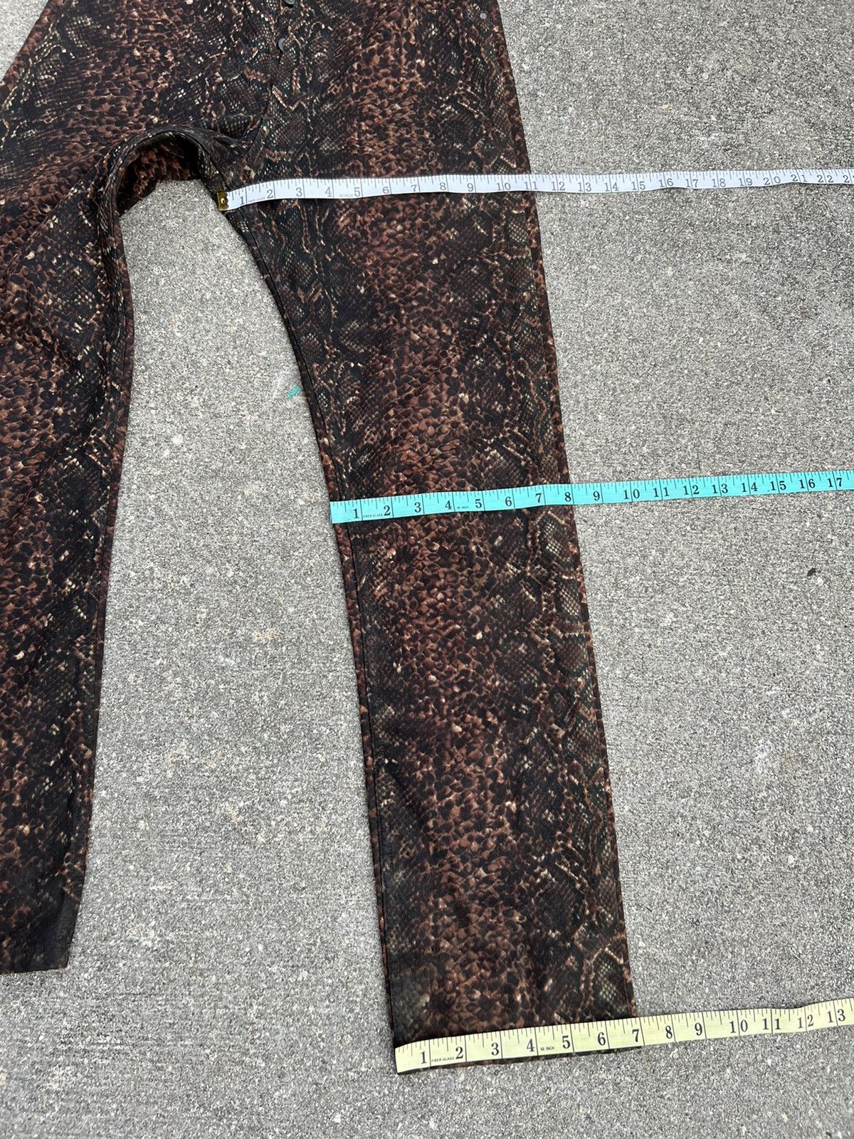 A.P.C. Vintage A.P.C. Python Scales Design Waxed Jeans Size US 28 / EU 44 - 3 Thumbnail
