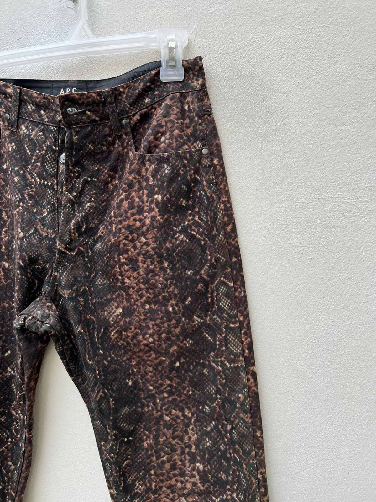 A.P.C. Vintage A.P.C. Python Scales Design Waxed Jeans Size US 28 / EU 44 - 10 Thumbnail