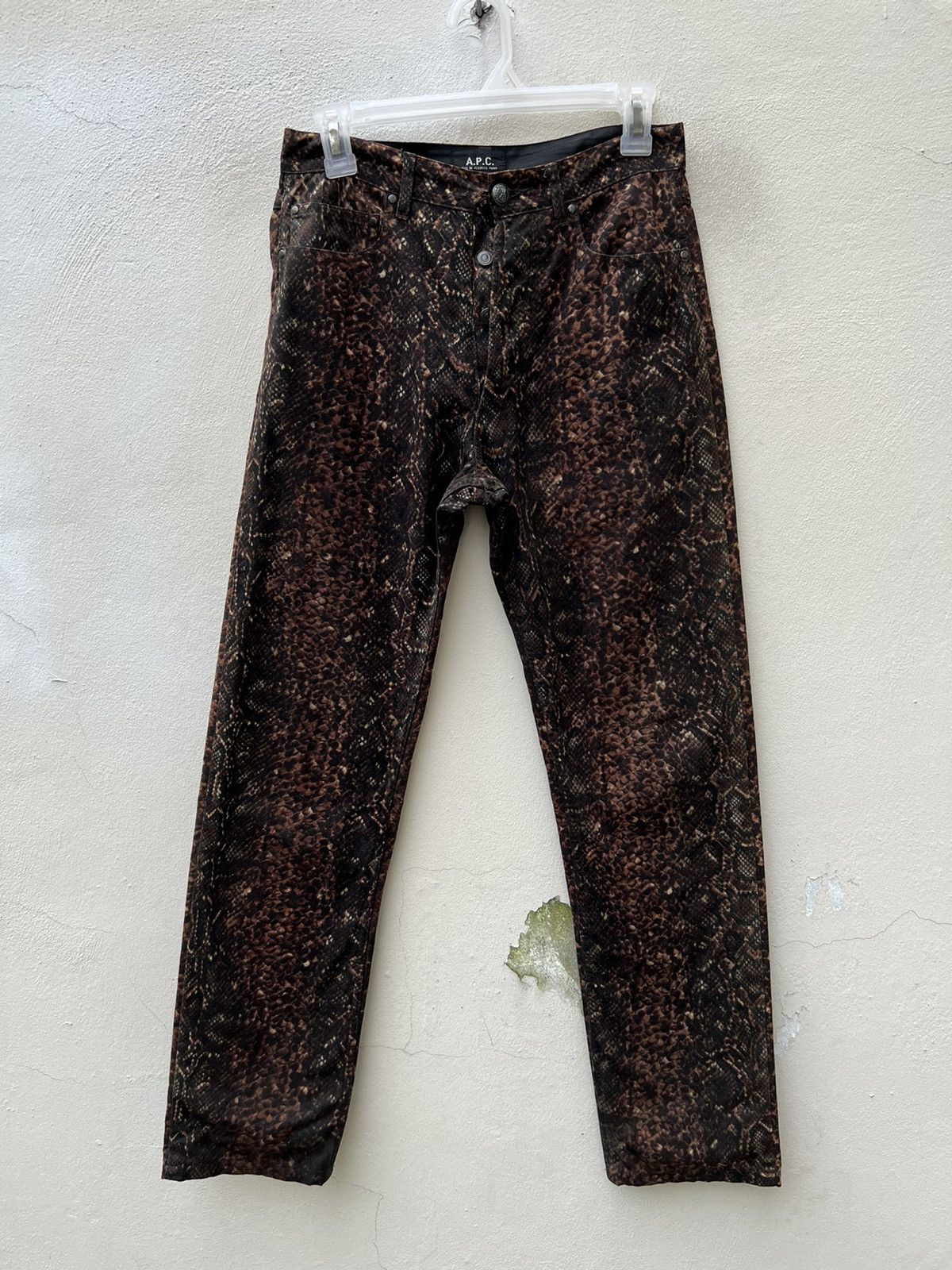 A.P.C. Vintage A.P.C. Python Scales Design Waxed Jeans Size US 28 / EU 44 - 6 Thumbnail