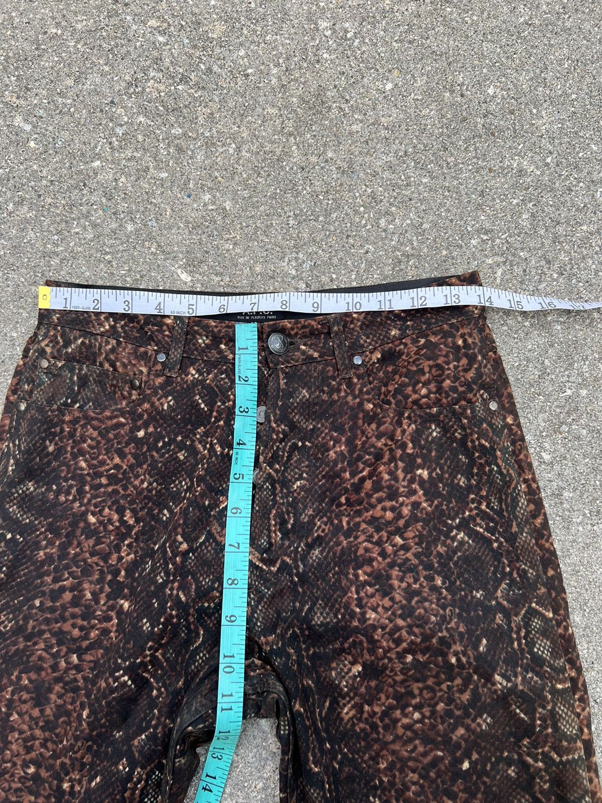 A.P.C. Vintage A.P.C. Python Scales Design Waxed Jeans Size US 28 / EU 44 - 2 Thumbnail