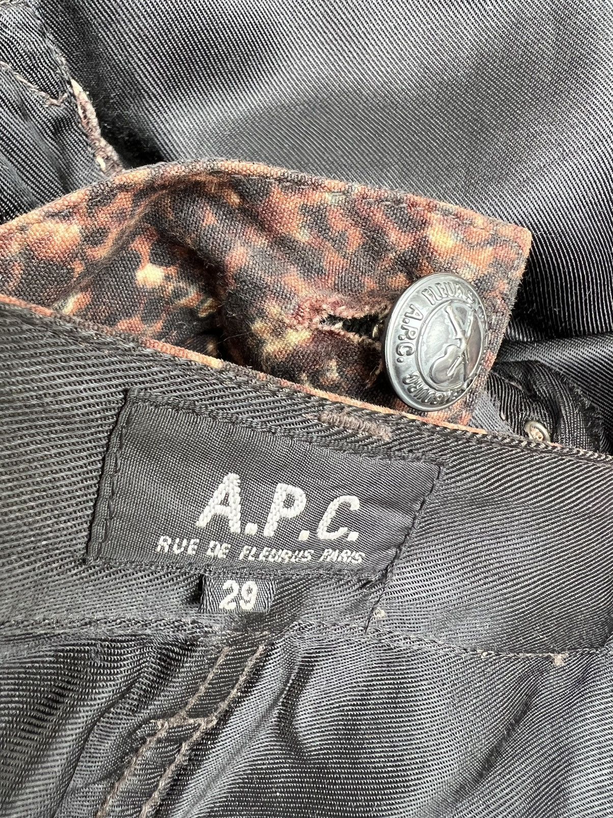A.P.C. Vintage A.P.C. Python Scales Design Waxed Jeans Size US 28 / EU 44 - 16 Thumbnail