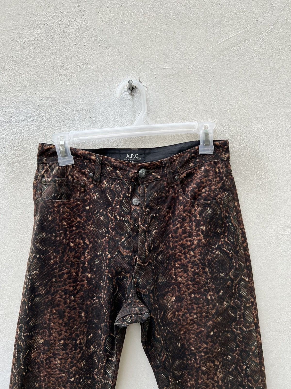 A.P.C. Vintage A.P.C. Python Scales Design Waxed Jeans Size US 28 / EU 44 - 7 Thumbnail