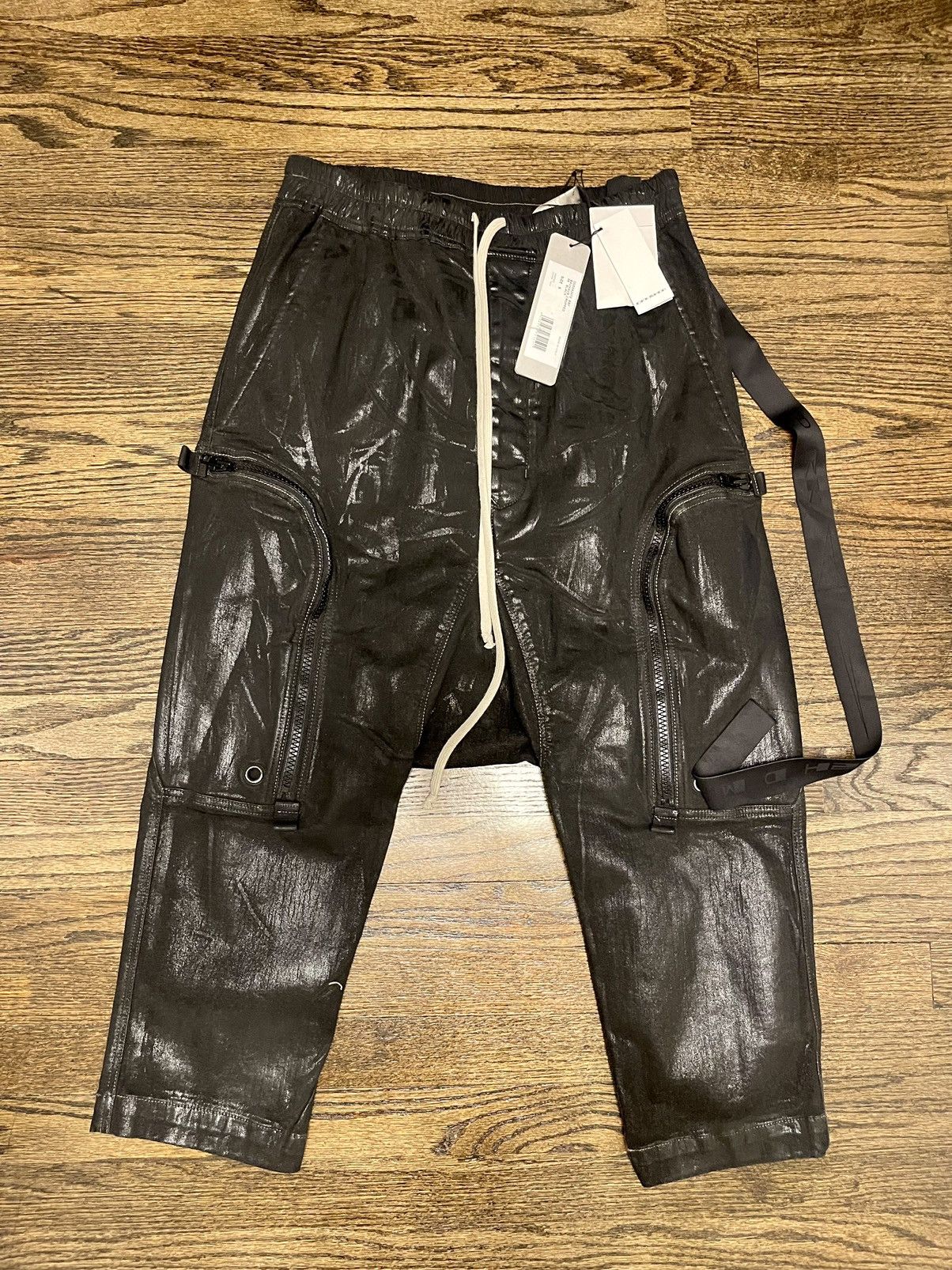 Rick Owens Drkshdw BAUHAUS CROPPED PAINTED PANTS IN BLACK