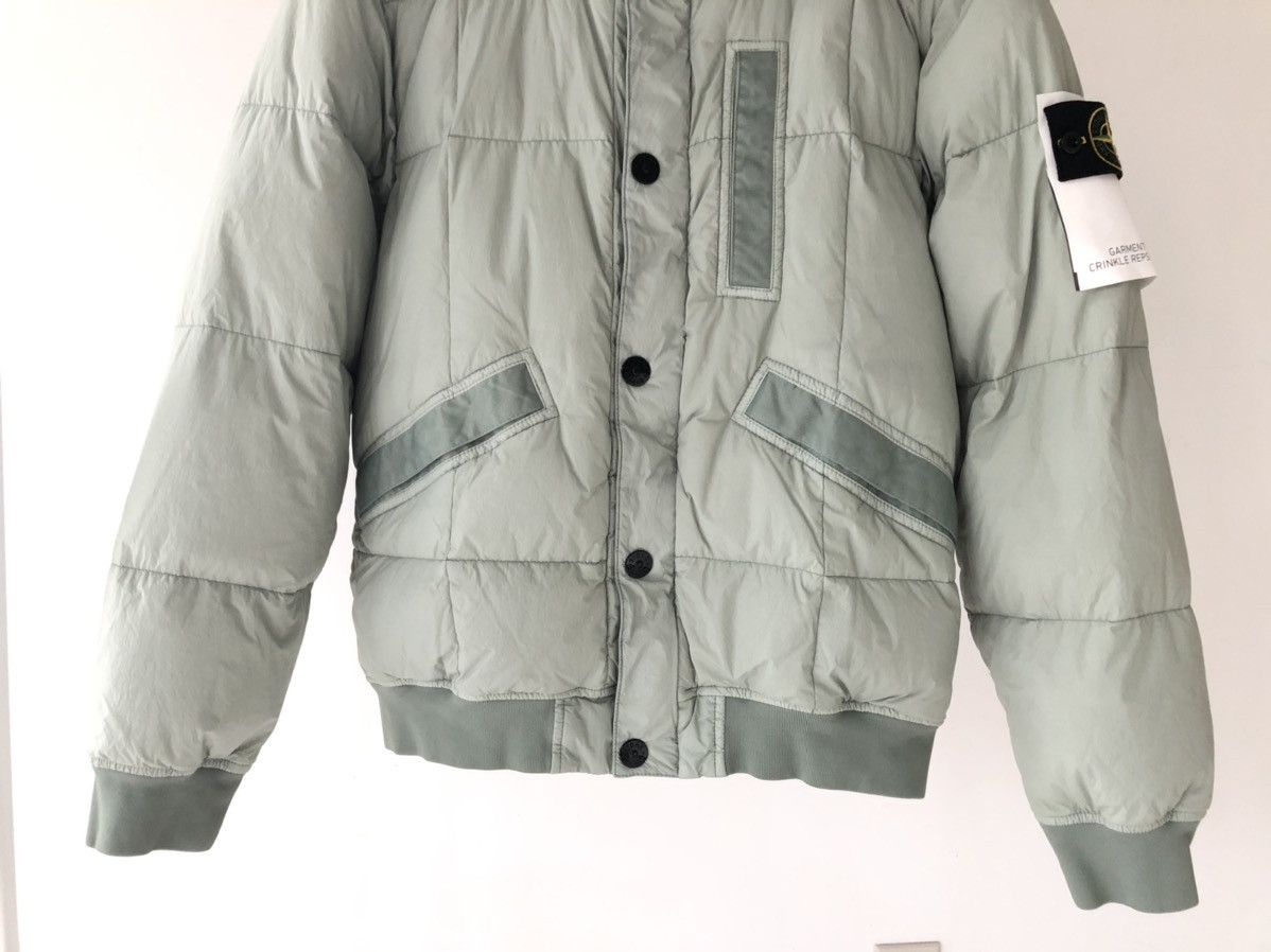 Stone Island NEW szM Sage Green Crinkle Reps Garment Dyed Puffer Coat Size US M / EU 48-50 / 2 - 4 Thumbnail