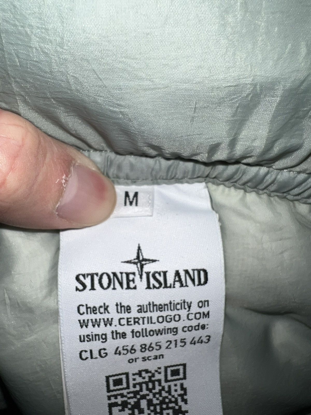 Stone Island NEW szM Sage Green Crinkle Reps Garment Dyed Puffer Coat Size US M / EU 48-50 / 2 - 7 Thumbnail