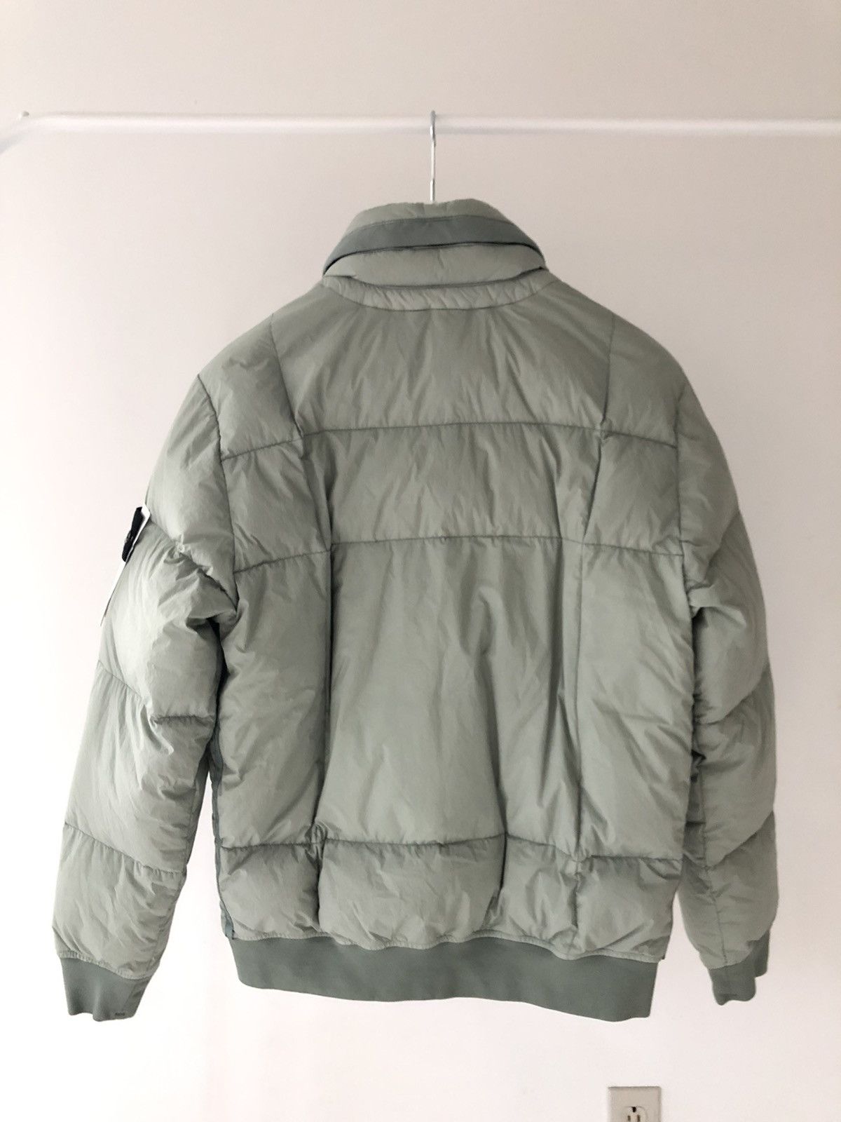 Stone Island NEW szM Sage Green Crinkle Reps Garment Dyed Puffer Coat Size US M / EU 48-50 / 2 - 5 Thumbnail