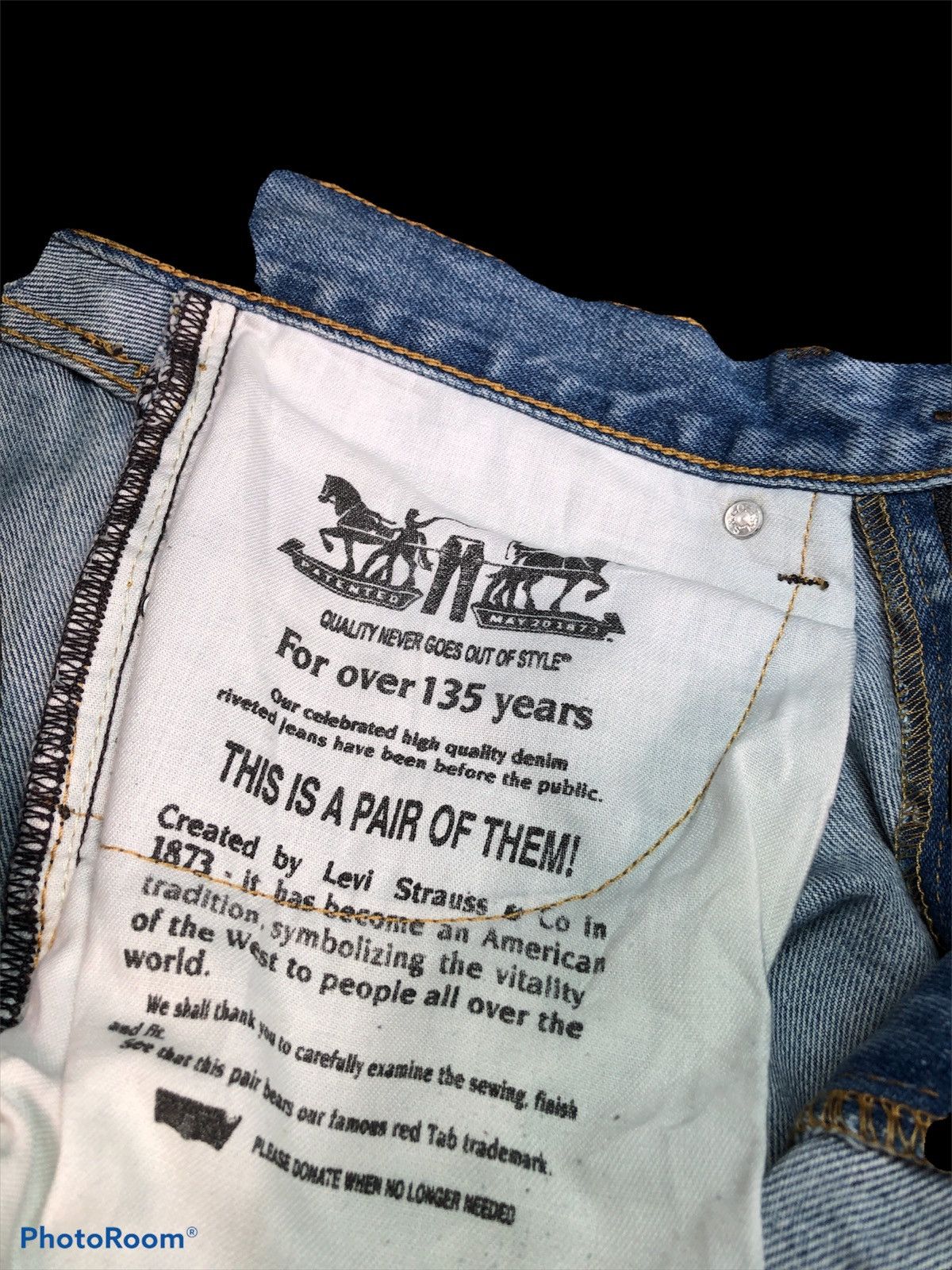 Levi's LEVIS 505 135 years ANNIVERSERY DISTRESSED DENIM Size US 33 - 7 Thumbnail
