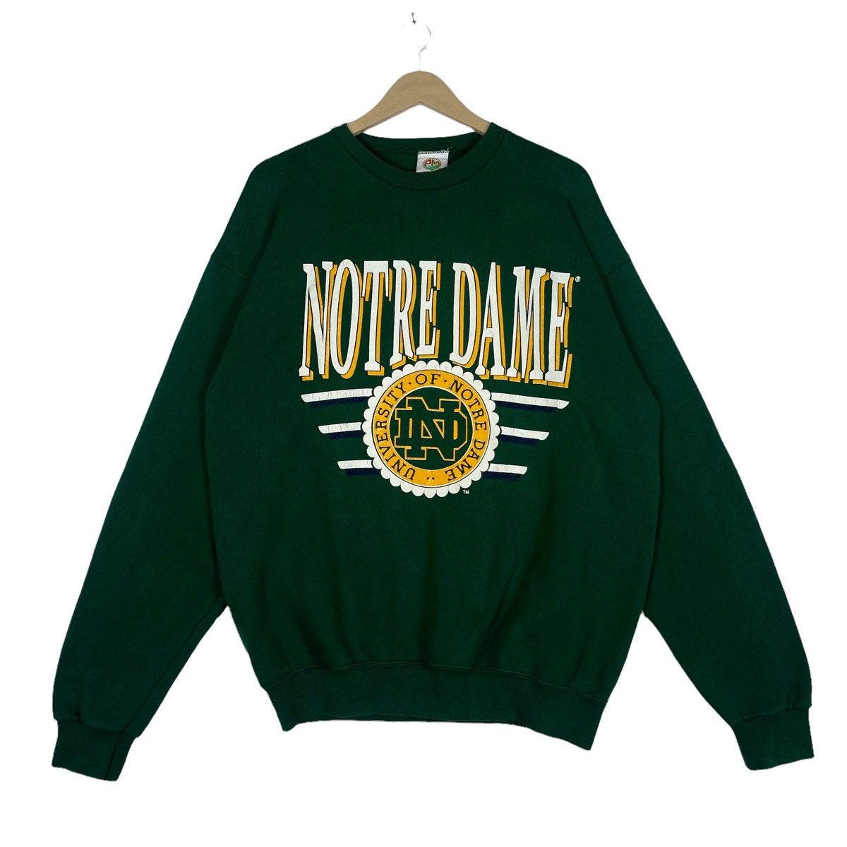 Vintage 90s Notre Dame 2020 size store medium crewneck sweatshirt