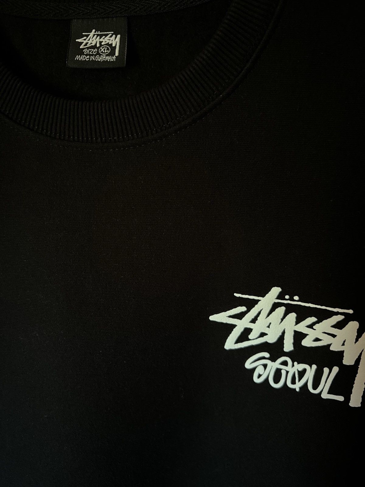 Streetwear × Stussy Black Stussy Seoul Crewneck | Grailed