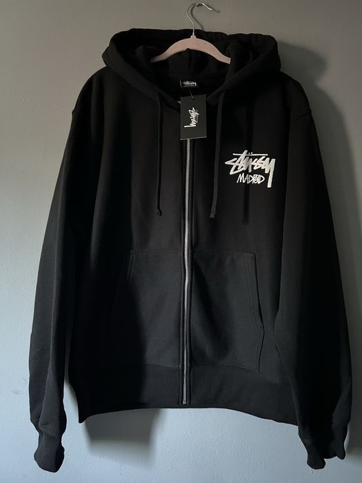 Stüssy Sport Zip Hoodie in washed black – Stüssy