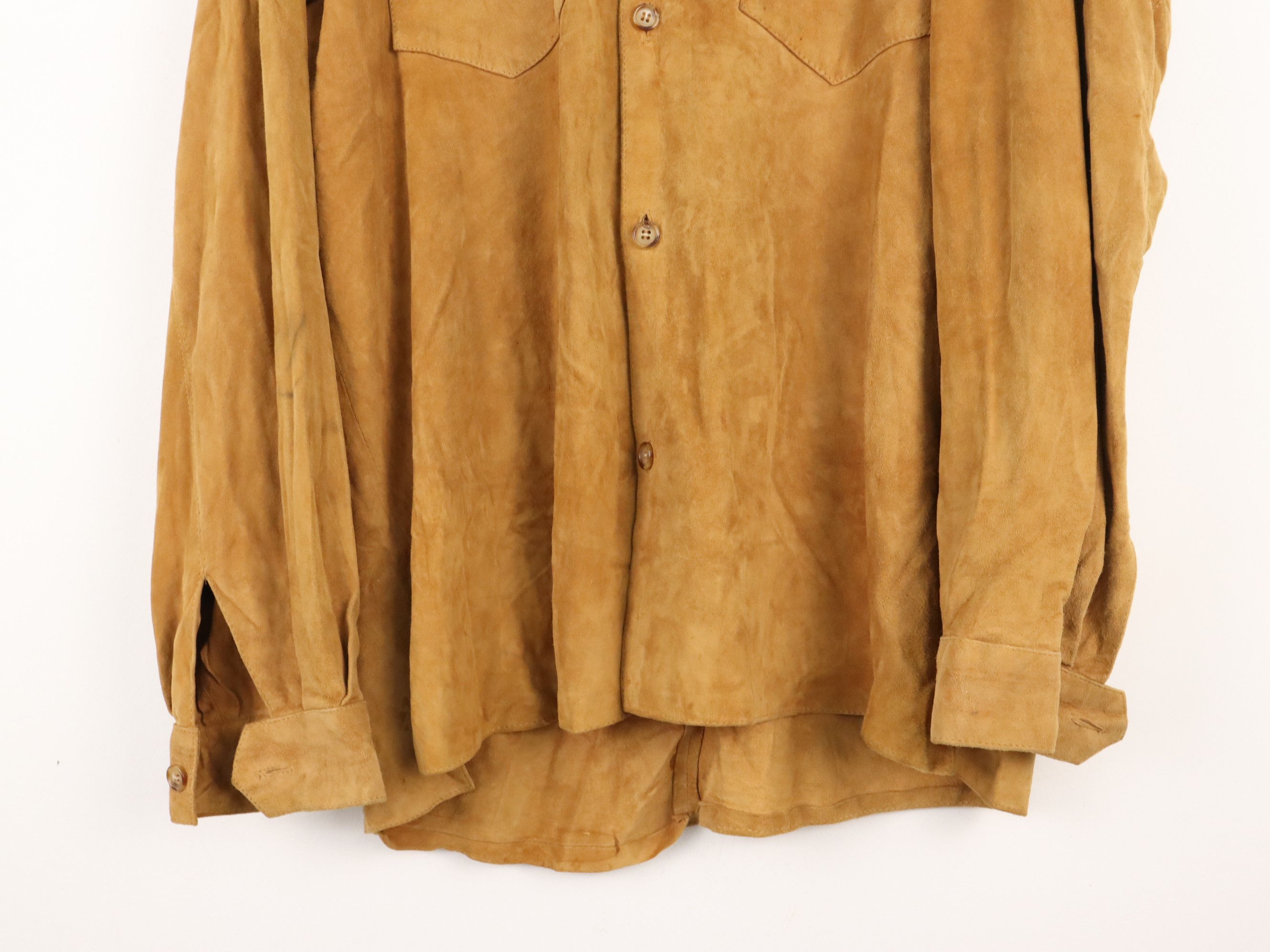 Vera Pelle Pell & Co Suede Leather Shirt Size US XL / EU 56 / 4 - 8 Thumbnail