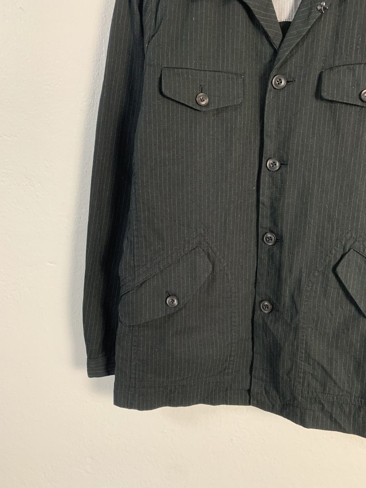 Japanese Brand Jun Men Stripe Jacket Size US L / EU 52-54 / 3 - 3 Thumbnail
