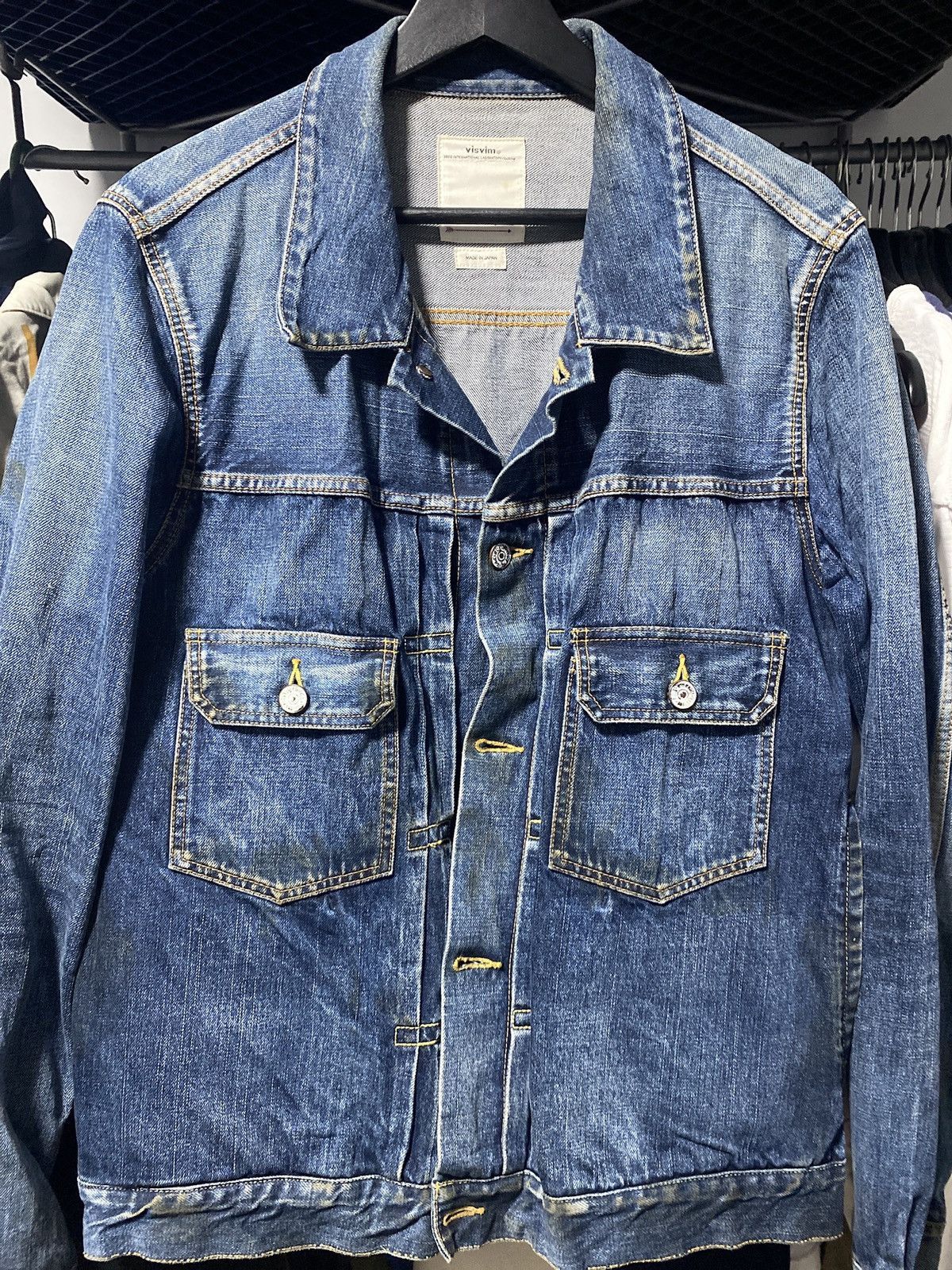 Visvim Social Sculpture 101 Denim Jkt Dry Damaged-1000 | Grailed