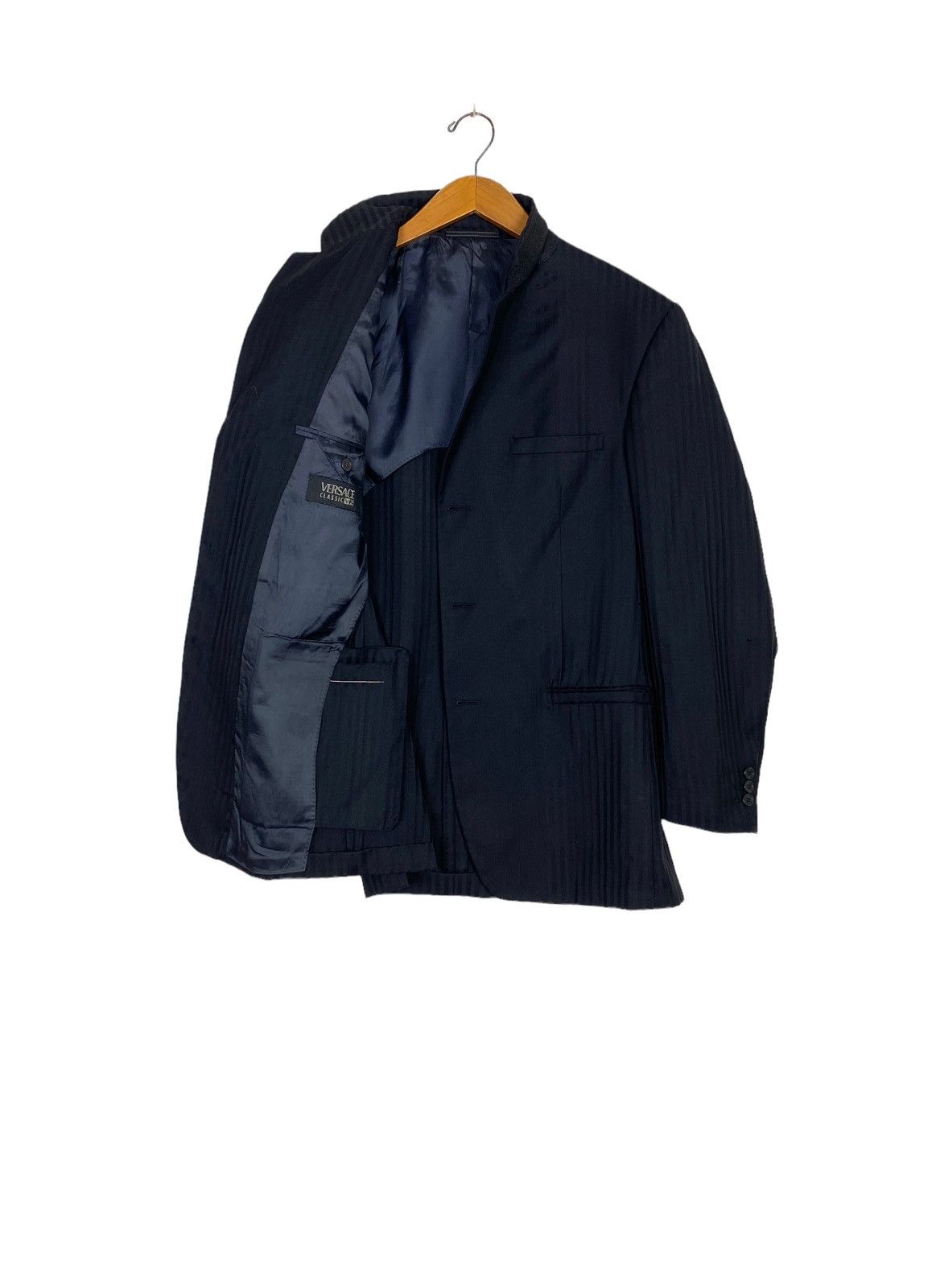 Versace Vintage Versace Classic V2 Pinstripe Blazer Made Italy Size 44L - 3 Thumbnail