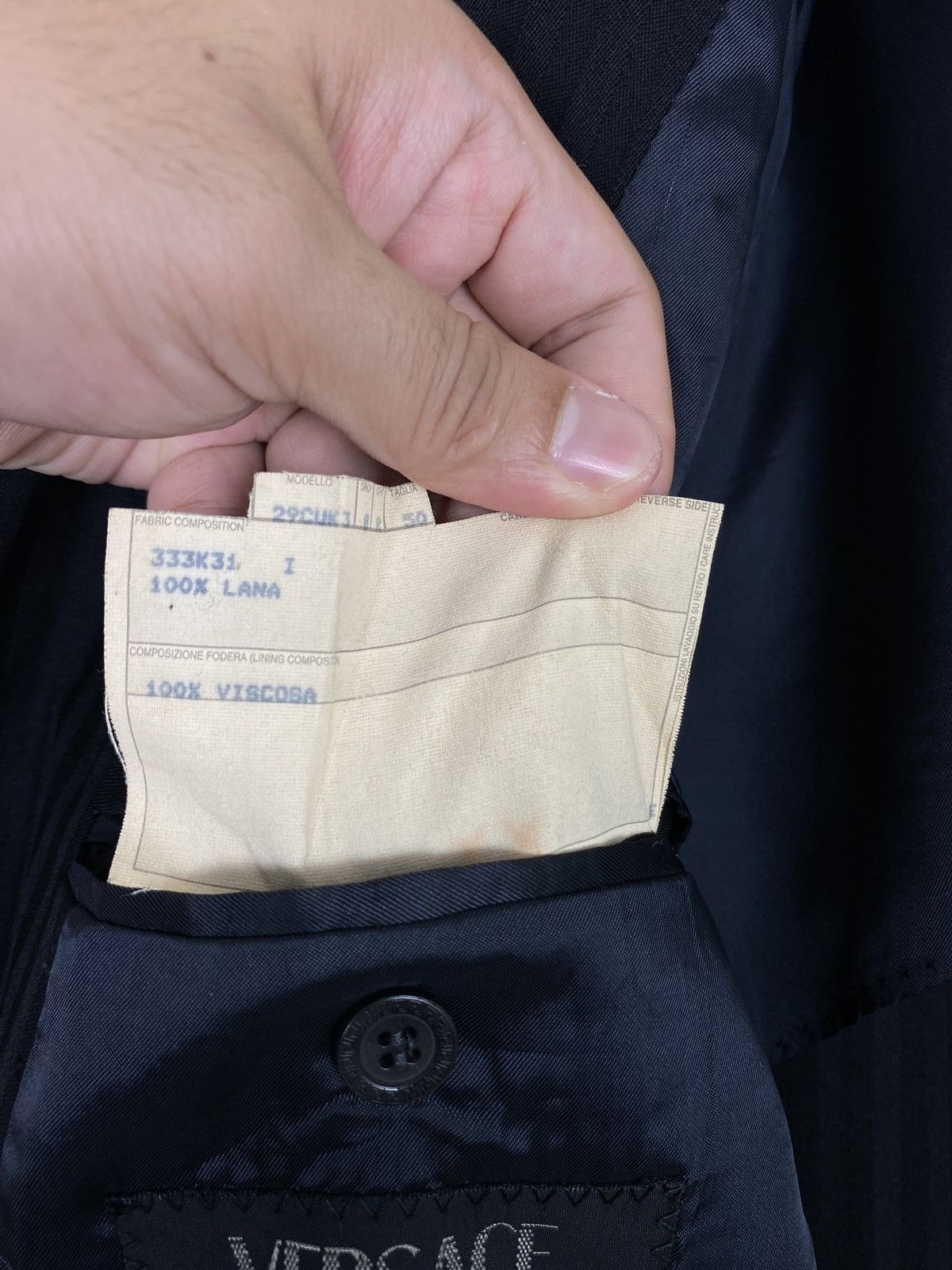 Versace Vintage Versace Classic V2 Pinstripe Blazer Made Italy Size 44L - 8 Thumbnail