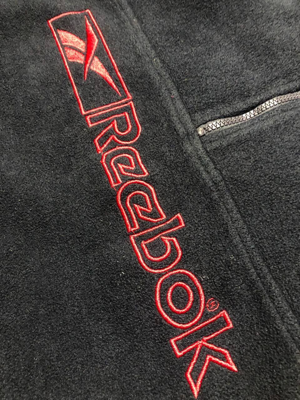 Reebok Vintage Reebok Fleece Jacket Half Zip Big Logo 1990s Size US XL / EU 56 / 4 - 3 Thumbnail