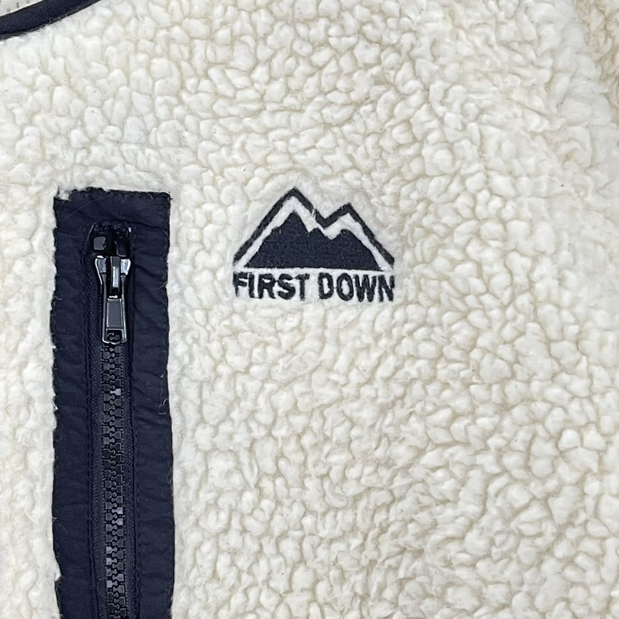 Aran Isles Knitwear × Japanese Brand Vintage 90s First Down Zipper Fleece Oversize M Size US M / EU 48-50 / 2 - 5 Thumbnail