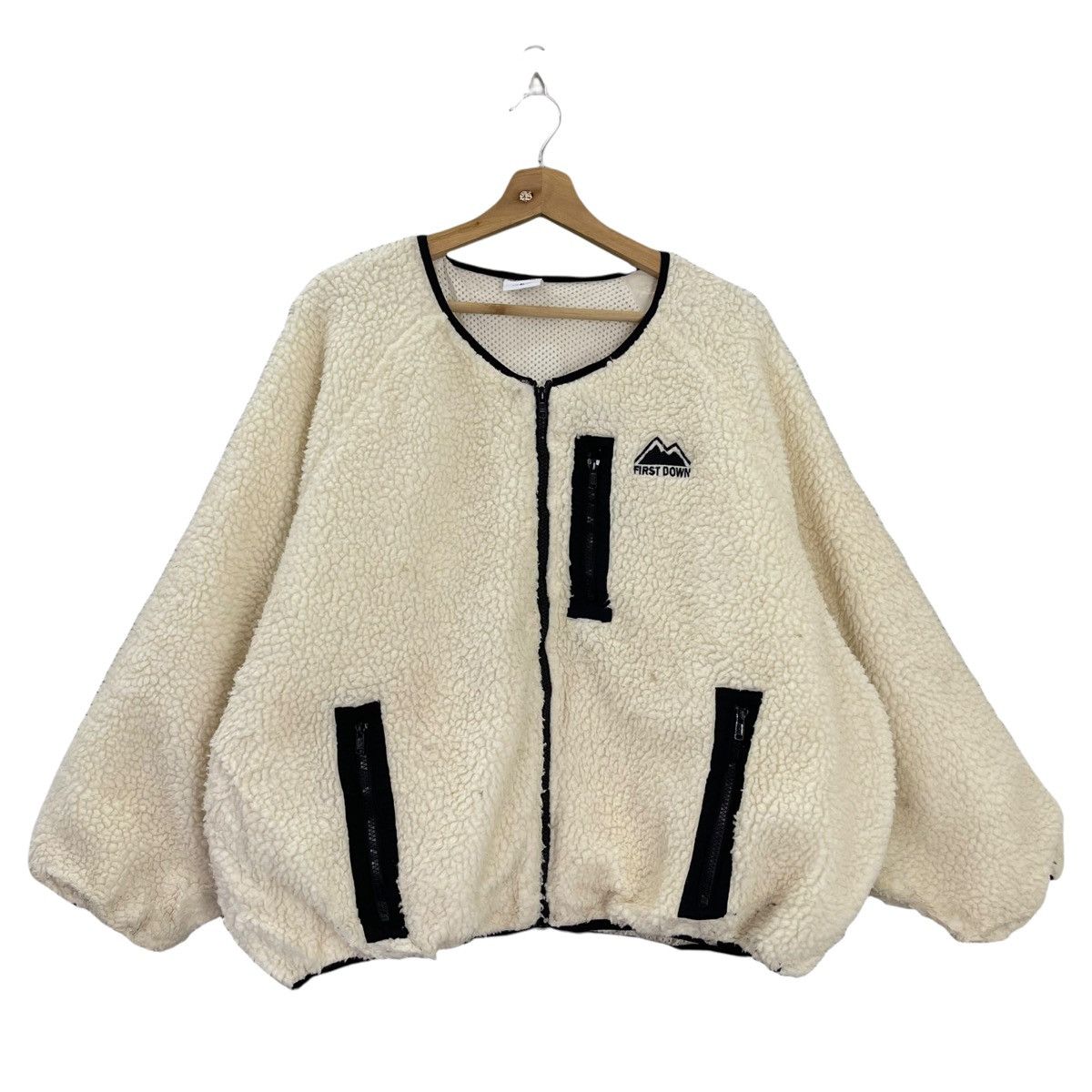 Vintage 90s First Down Zipper Fleece Oversize M