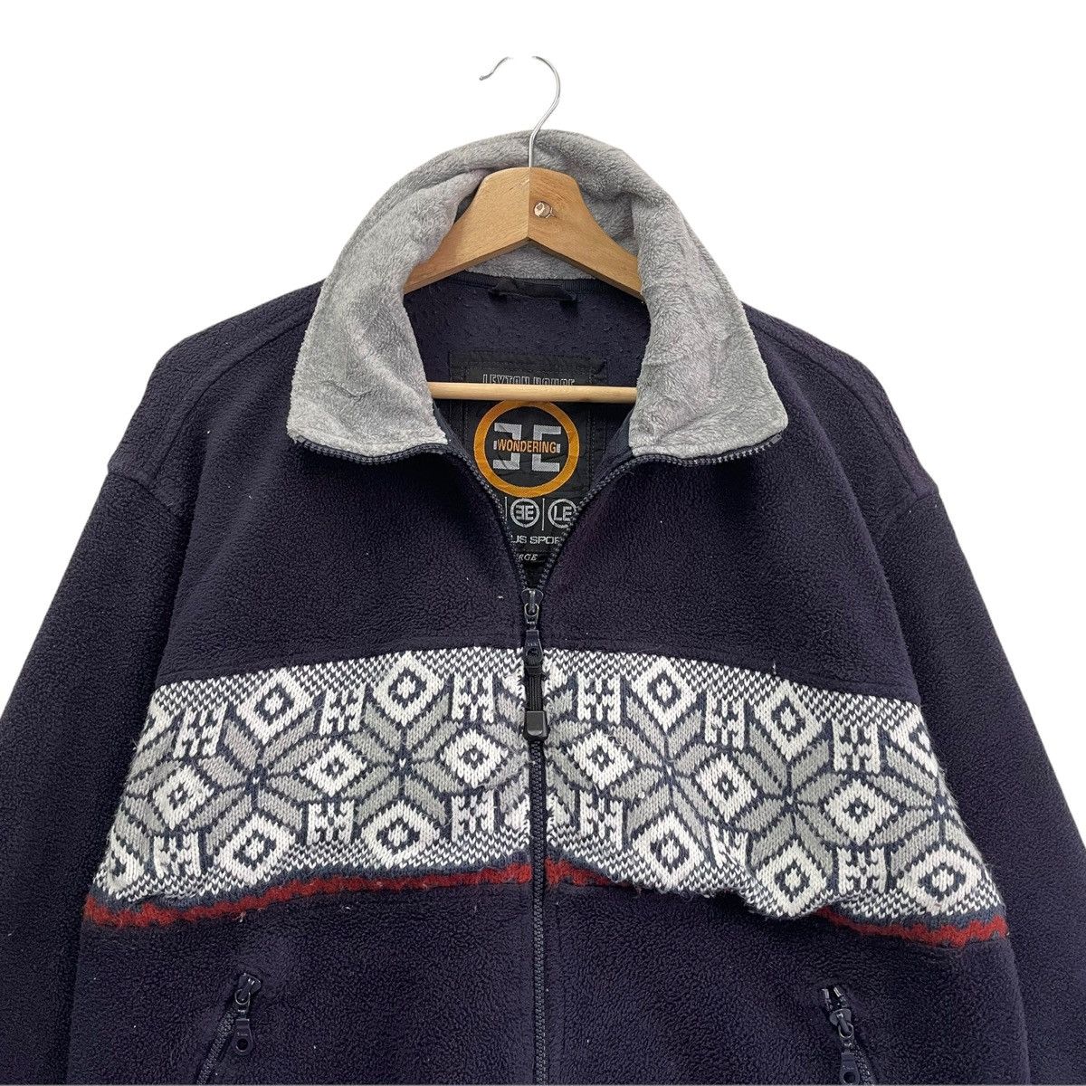 Aran Isles Knitwear Vintage 90s Leyton House Racing Team Fullzip Fleece Size L Size US L / EU 52-54 / 3 - 4 Thumbnail