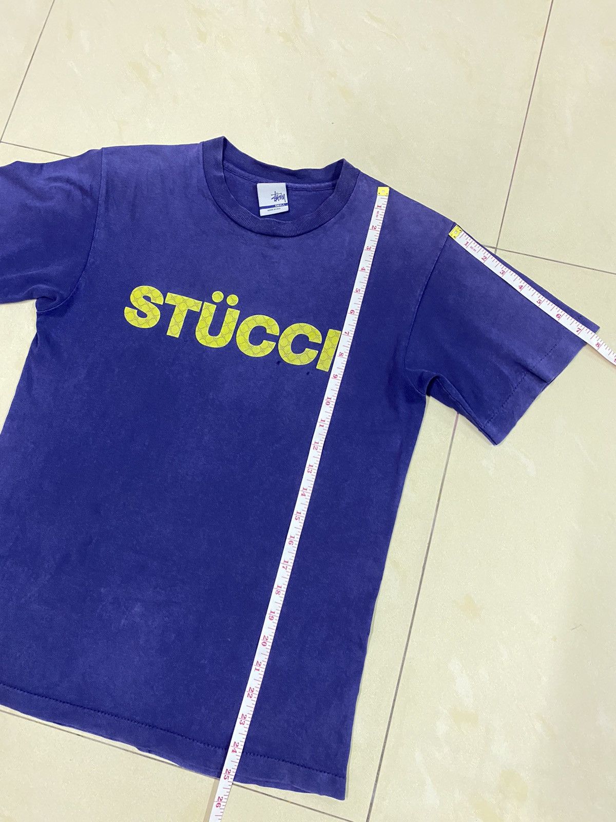 Stussy × Vintage Vintage Stussy Monogram Stucci Faded Distressed Tshirt Size US S / EU 44-46 / 1 - 17 Thumbnail