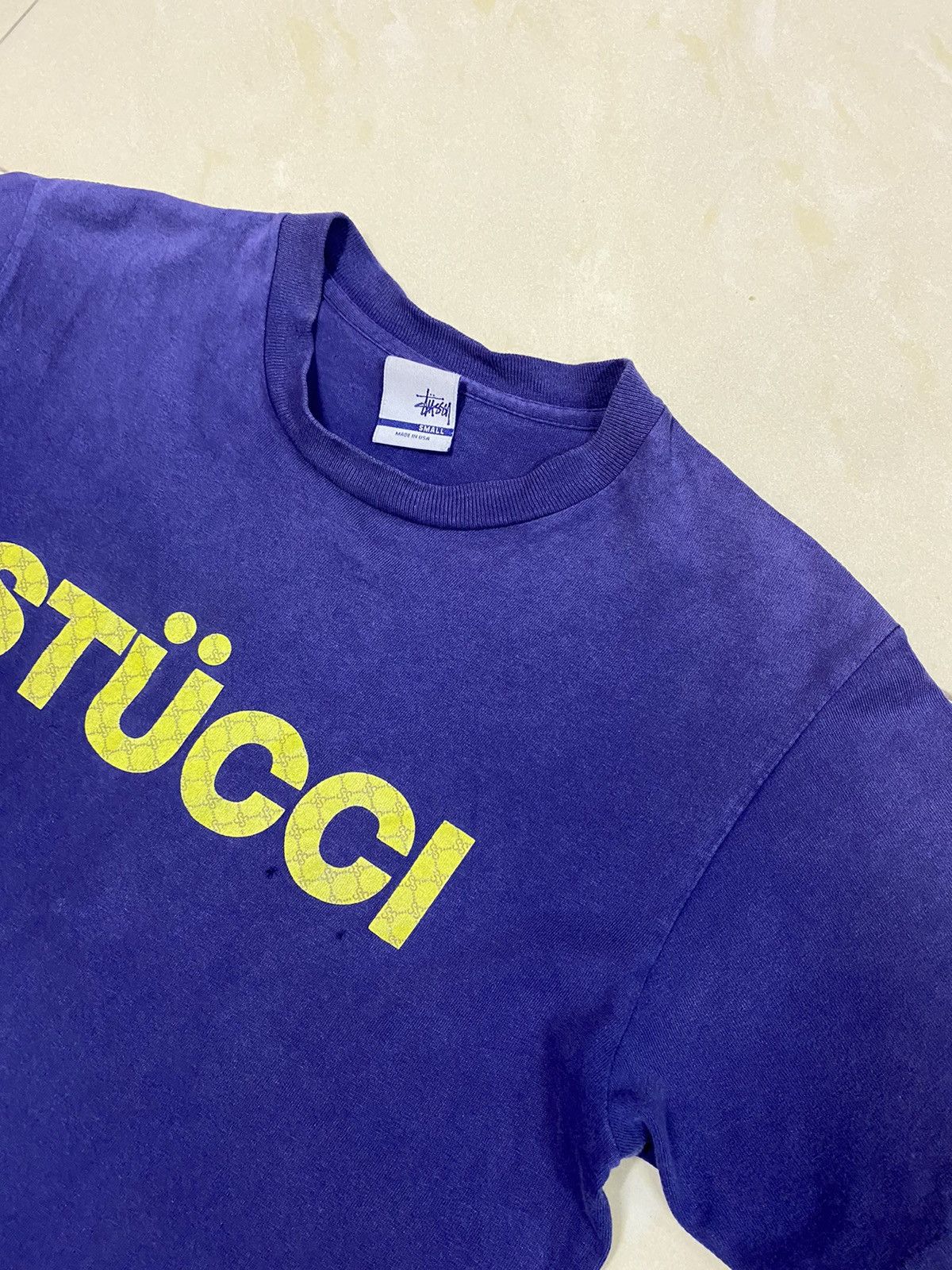 Stussy × Vintage Vintage Stussy Monogram Stucci Faded Distressed Tshirt Size US S / EU 44-46 / 1 - 3 Thumbnail