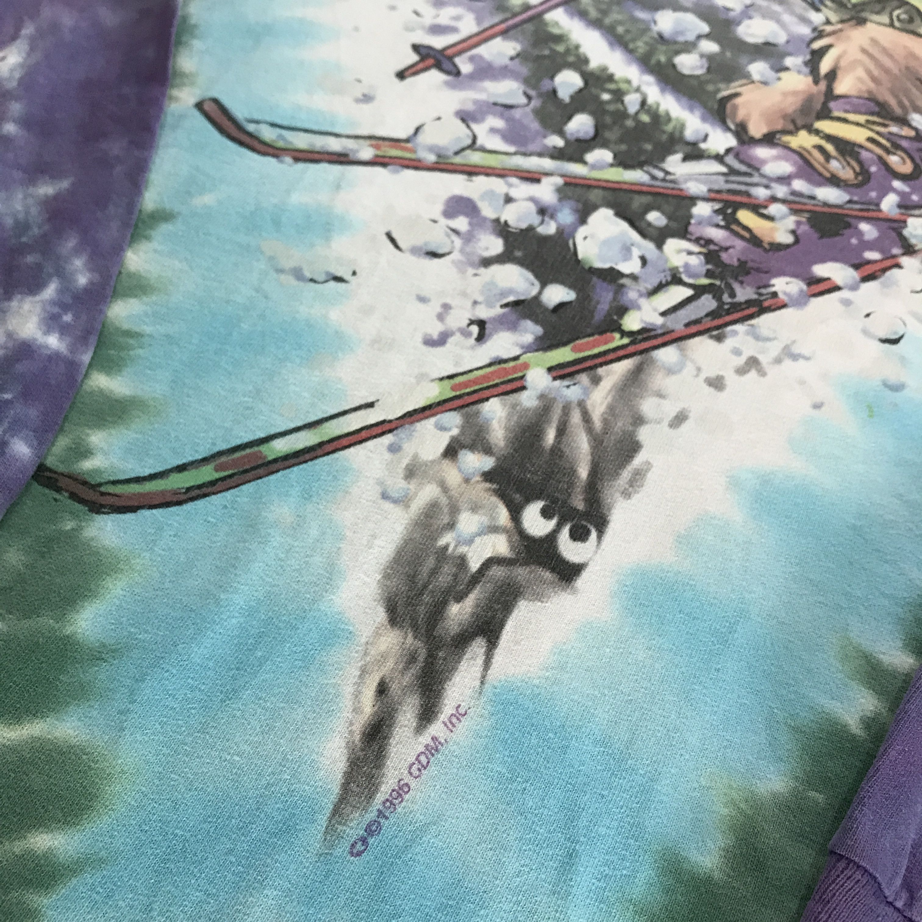 Flatbush Zombies Vintage 90s Grateful Dead Skiing bear Promo Tee XL Size US XL / EU 56 / 4 - 6 Thumbnail