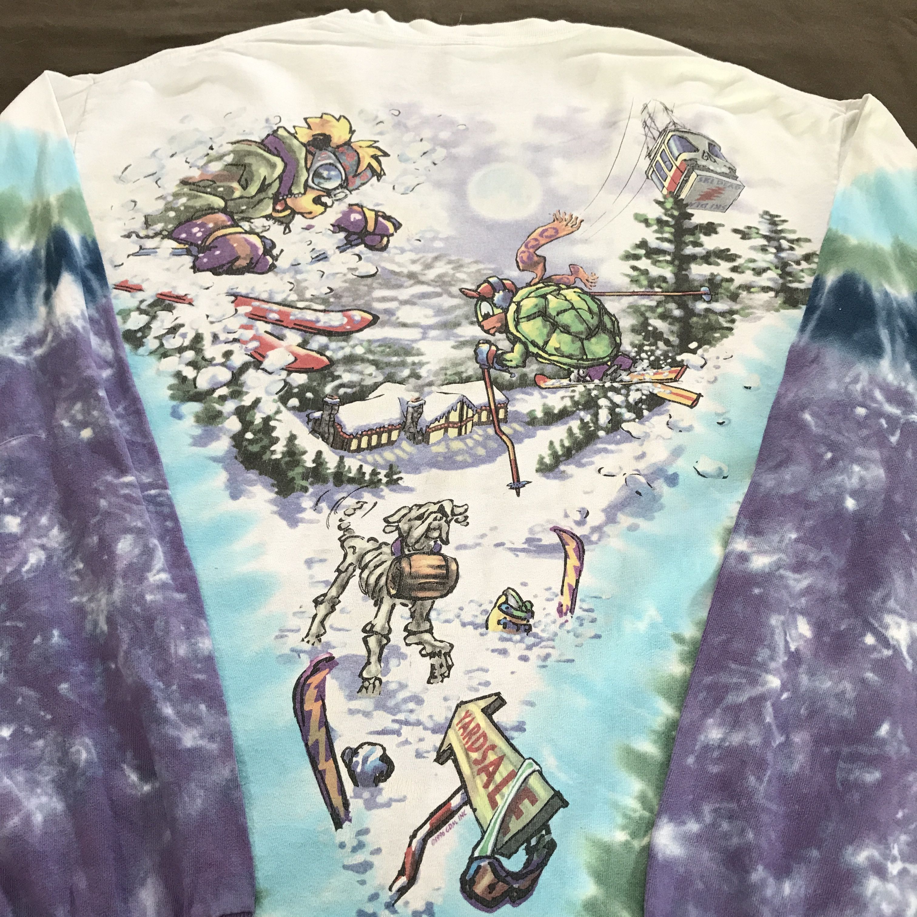 Flatbush Zombies Vintage 90s Grateful Dead Skiing bear Promo Tee XL Size US XL / EU 56 / 4 - 11 Thumbnail