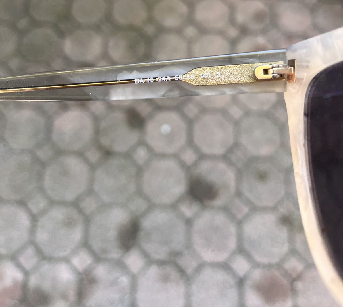 Balenciaga Balenciaga marble gold embroidered sunglasses Size ONE SIZE - 5 Thumbnail