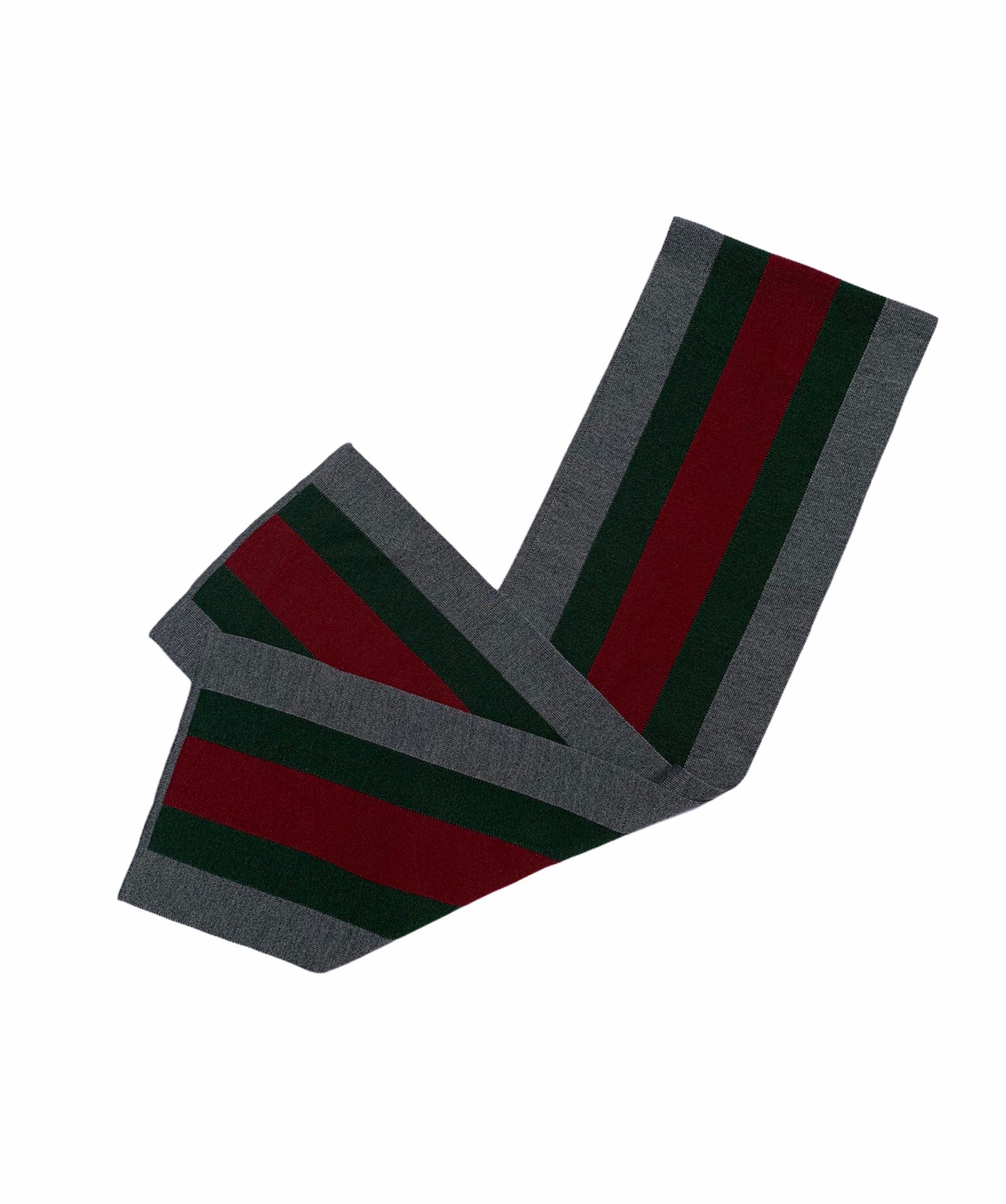 Gucci Classic Grey  Stripe Scarf Grailed