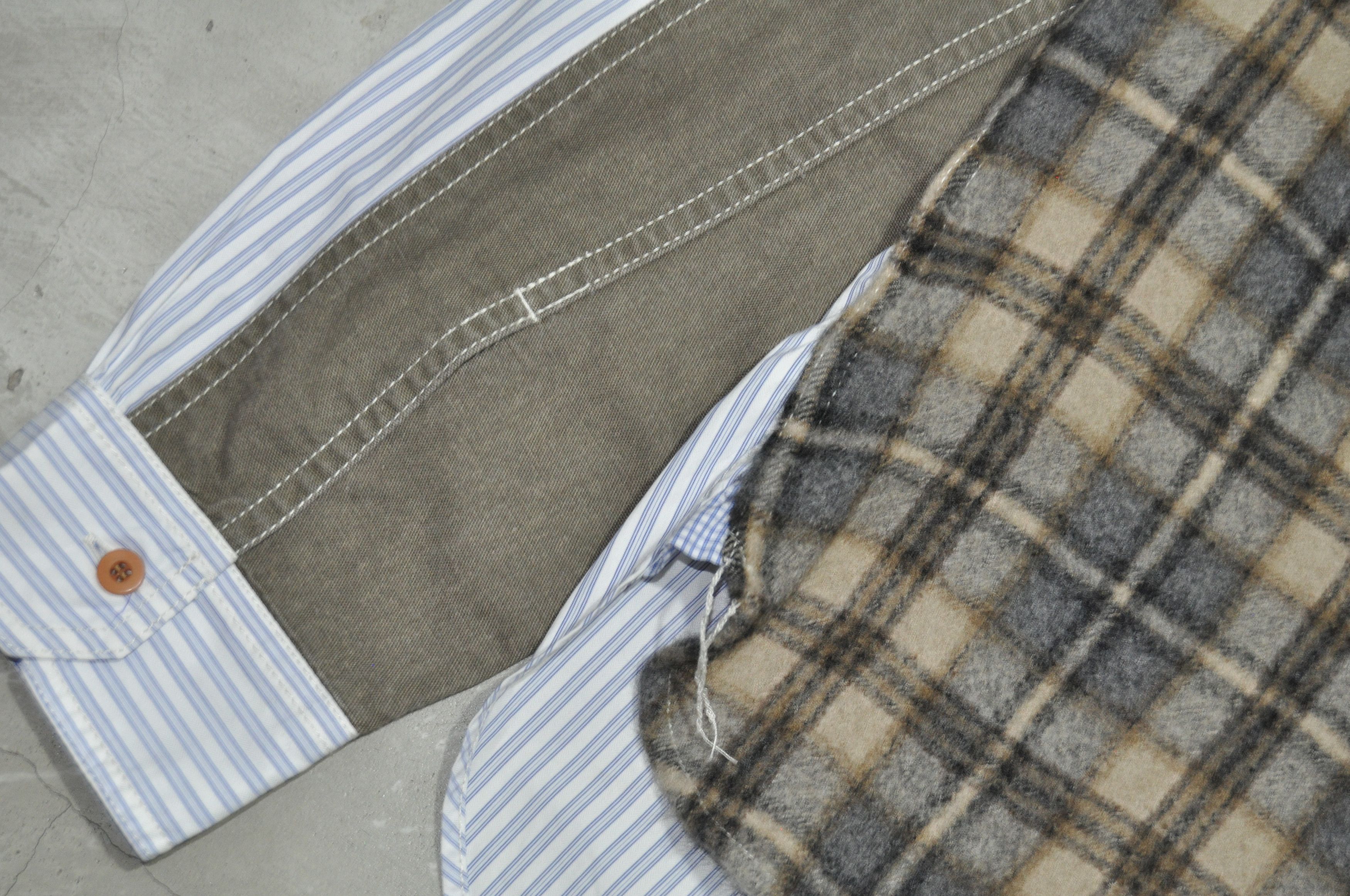 Comme des Garcons Junya Watanabe - CDG - F/W 17 - Contrast Wool Panel Shirt Size US M / EU 48-50 / 2 - 4 Thumbnail