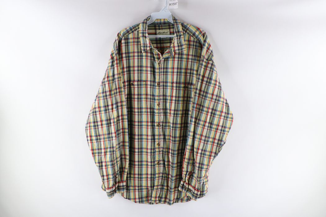 Vintage Vintage 90s Eddie Bauer Double Pocket Collared Button Shirt ...