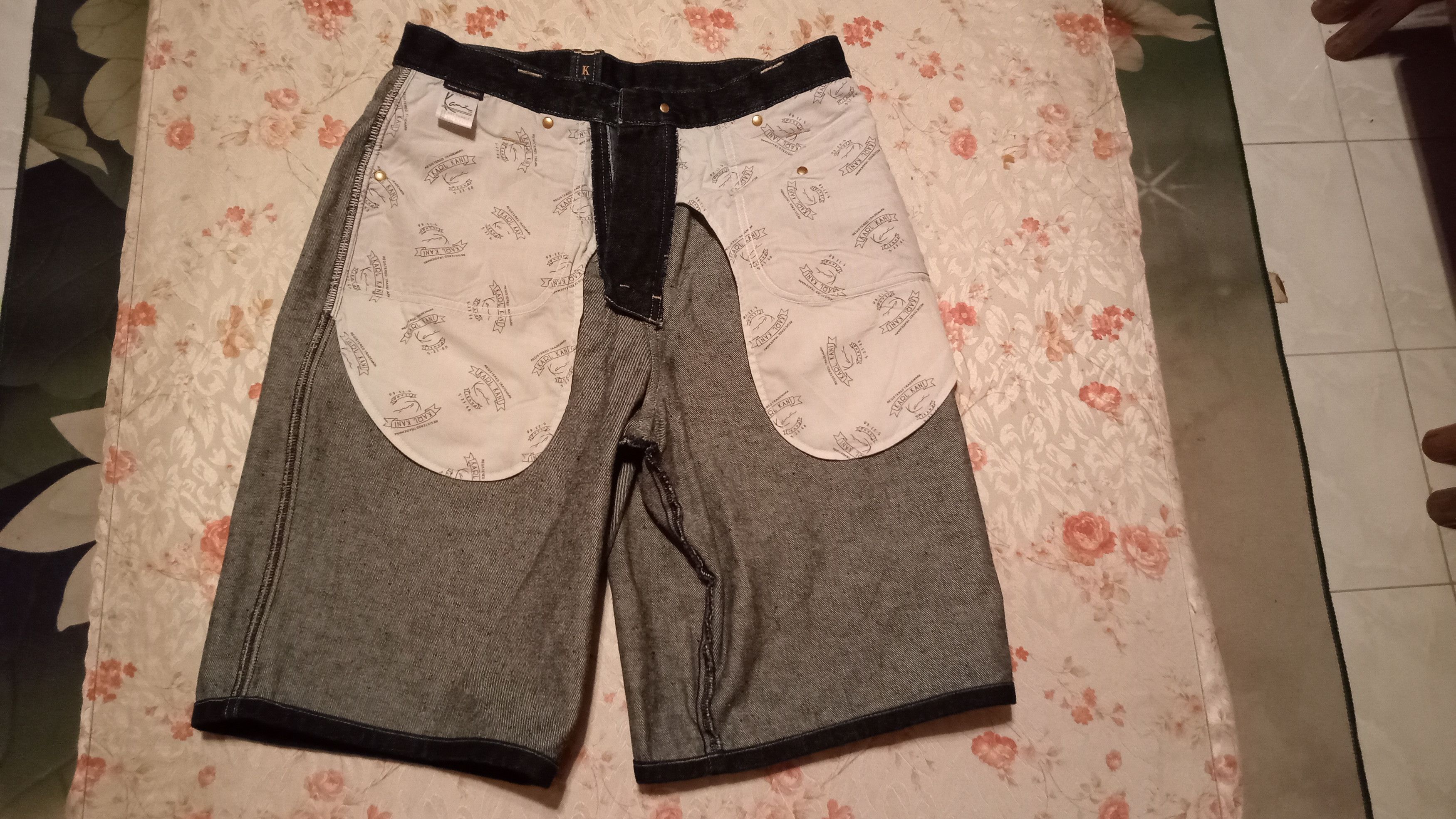 Karl Kani Vintage Style Karl Kani Denim Cut Jean Shorts Size US 32 / EU 48 - 7 Thumbnail