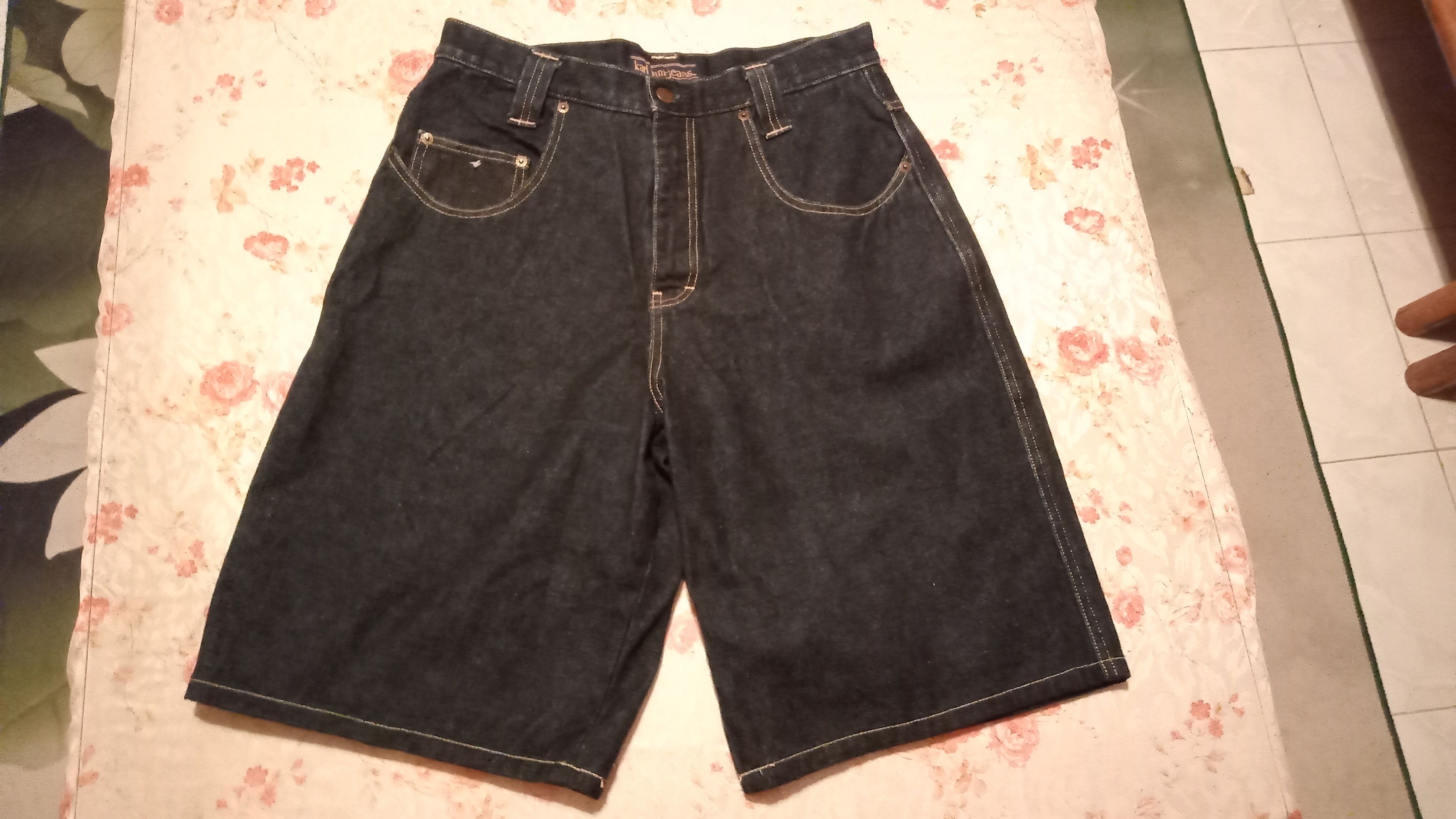 Karl Kani Vintage Style Karl Kani Denim Cut Jean Shorts Size US 32 / EU 48 - 2 Thumbnail