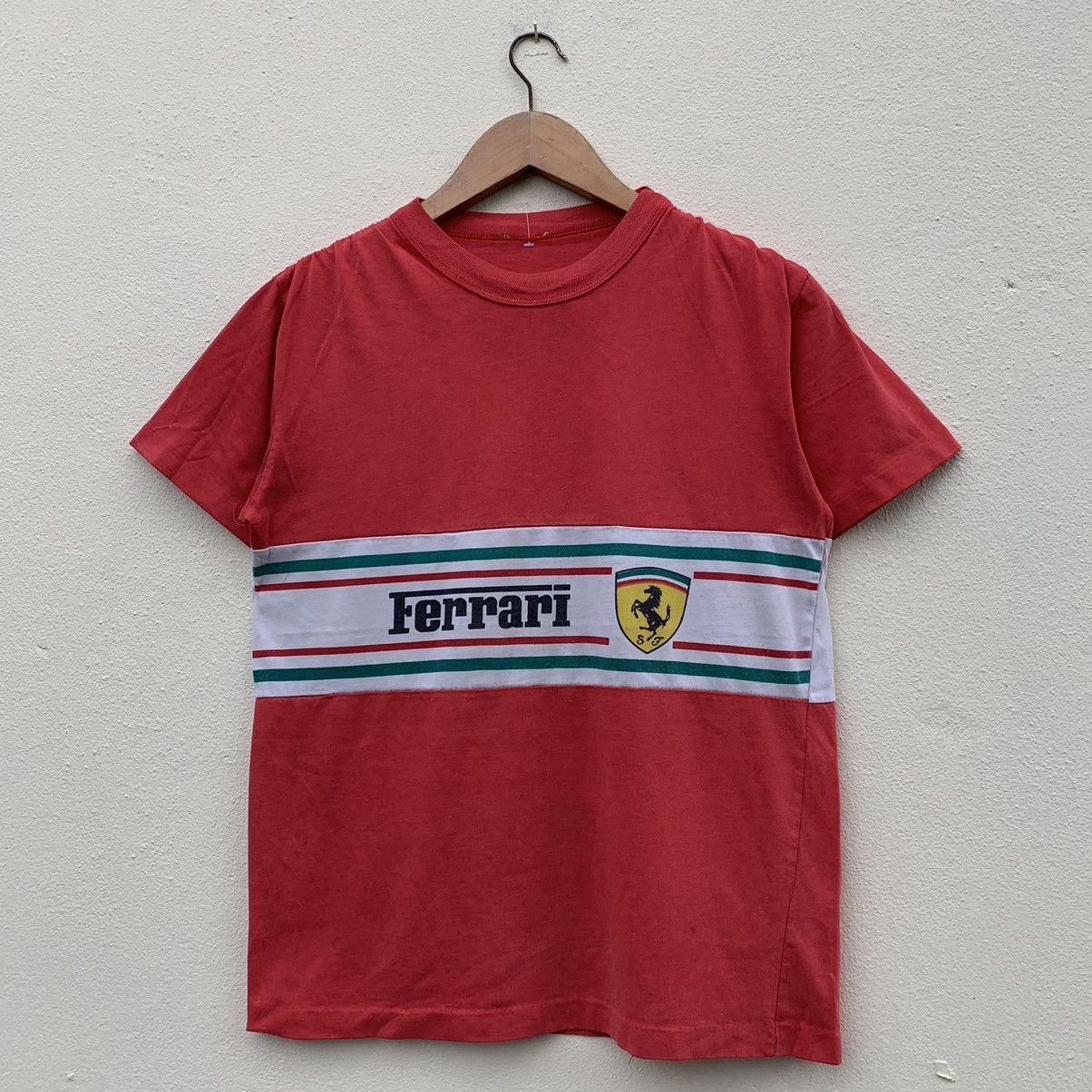 Ferrari × Vintage Vintage 80s FERRARI COLOUR BLOCK RARE DESIGN T-shirt Size US S / EU 44-46 / 1 - 1 Thumbnail