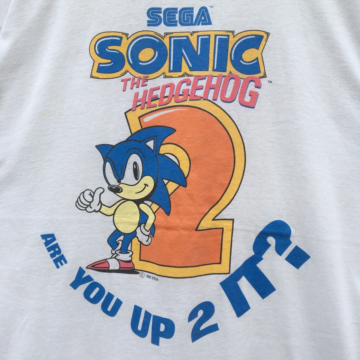 Nintendo × Sonic Lab × Vintage Vintage 90s SEGA SONIC THE HEDGEHOG T-shirt Size US L / EU 52-54 / 3 - 5 Thumbnail