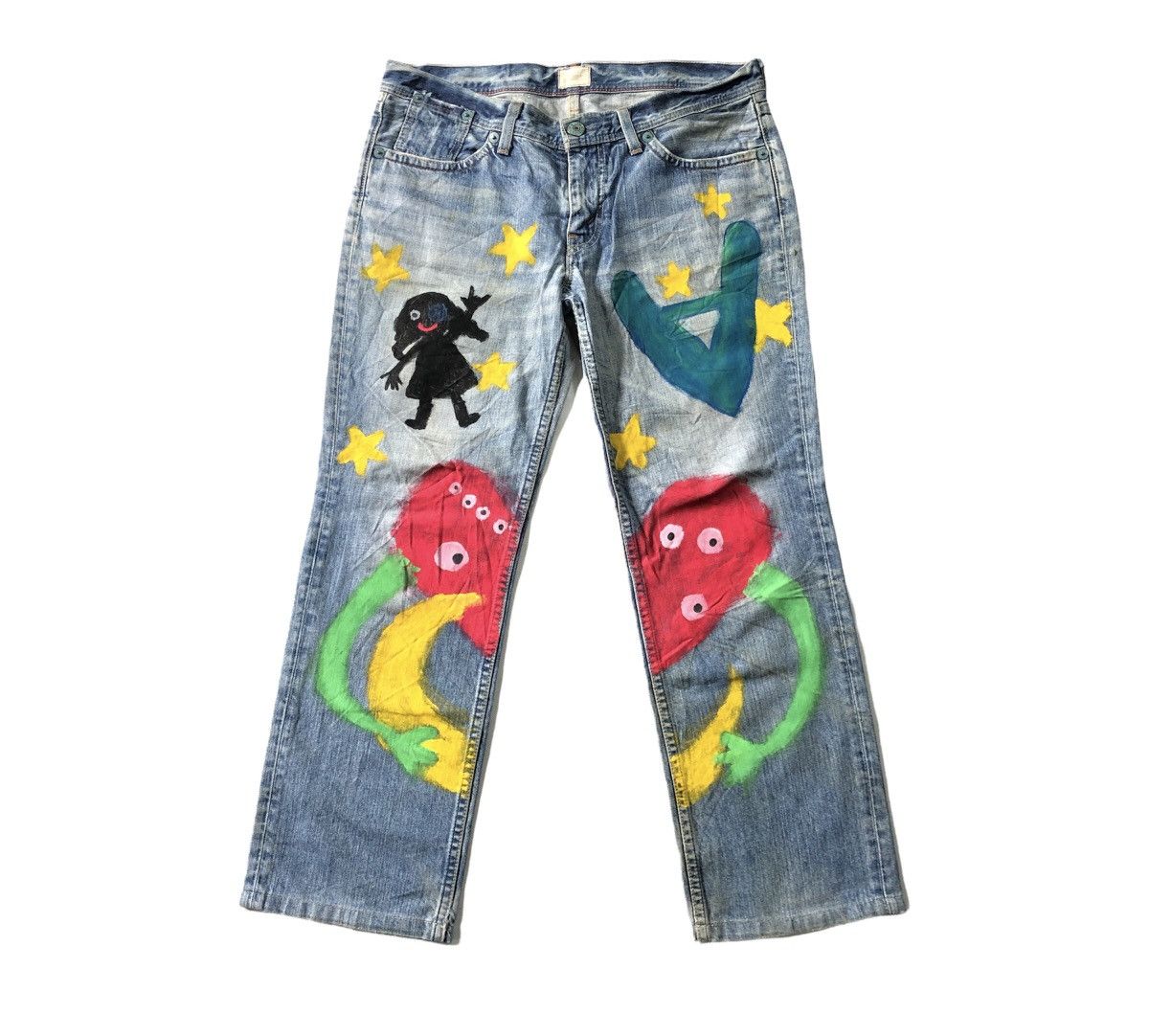 Levi's Rare! Levis Redloop Custom Painting Lowrise Pant Size US 31 - 1 Thumbnail