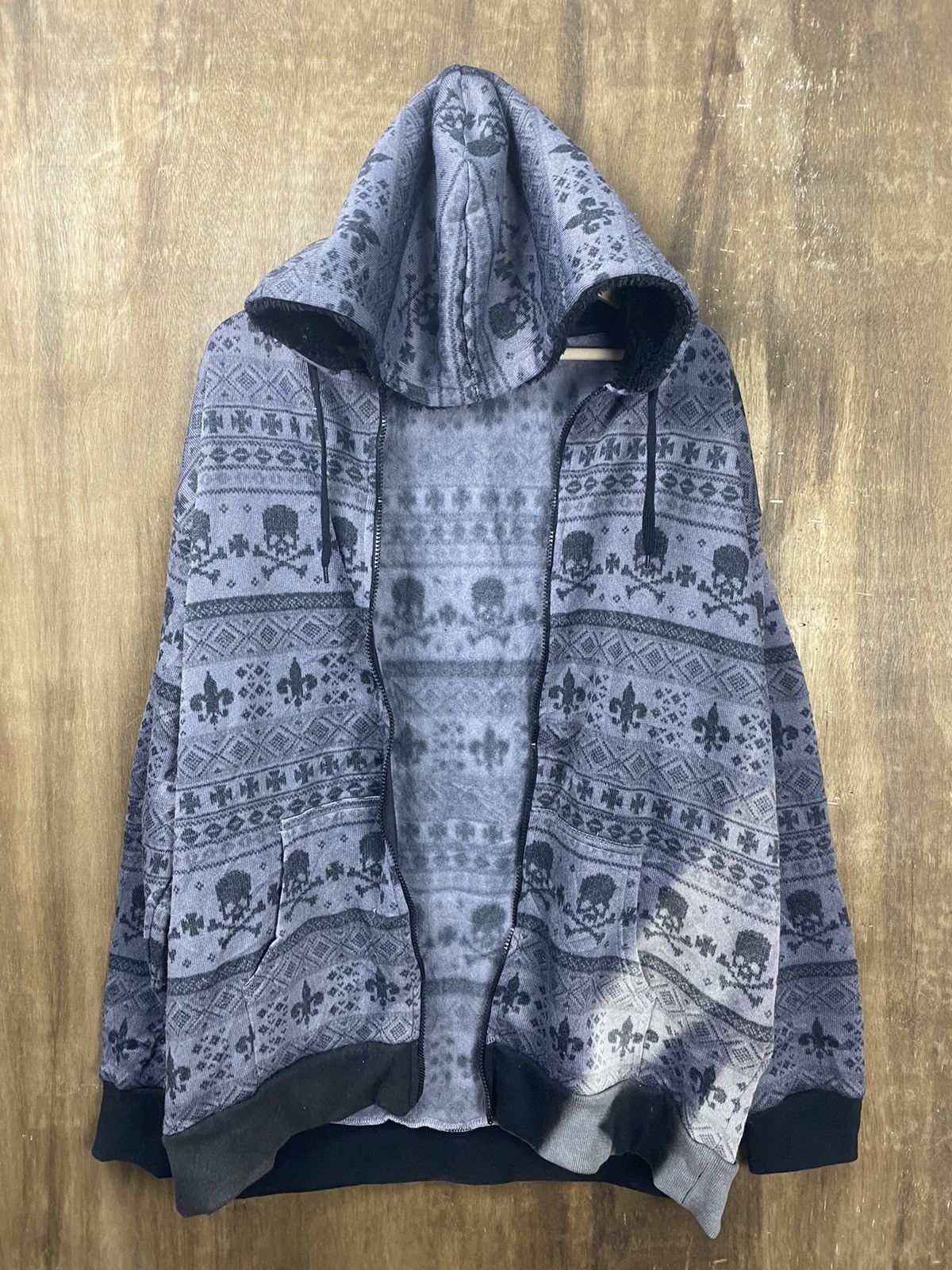 Japanese Brand DL Wild Life skull faded fullprint hoodie Sweater #Z115 Size US XL / EU 56 / 4 - 2 Thumbnail