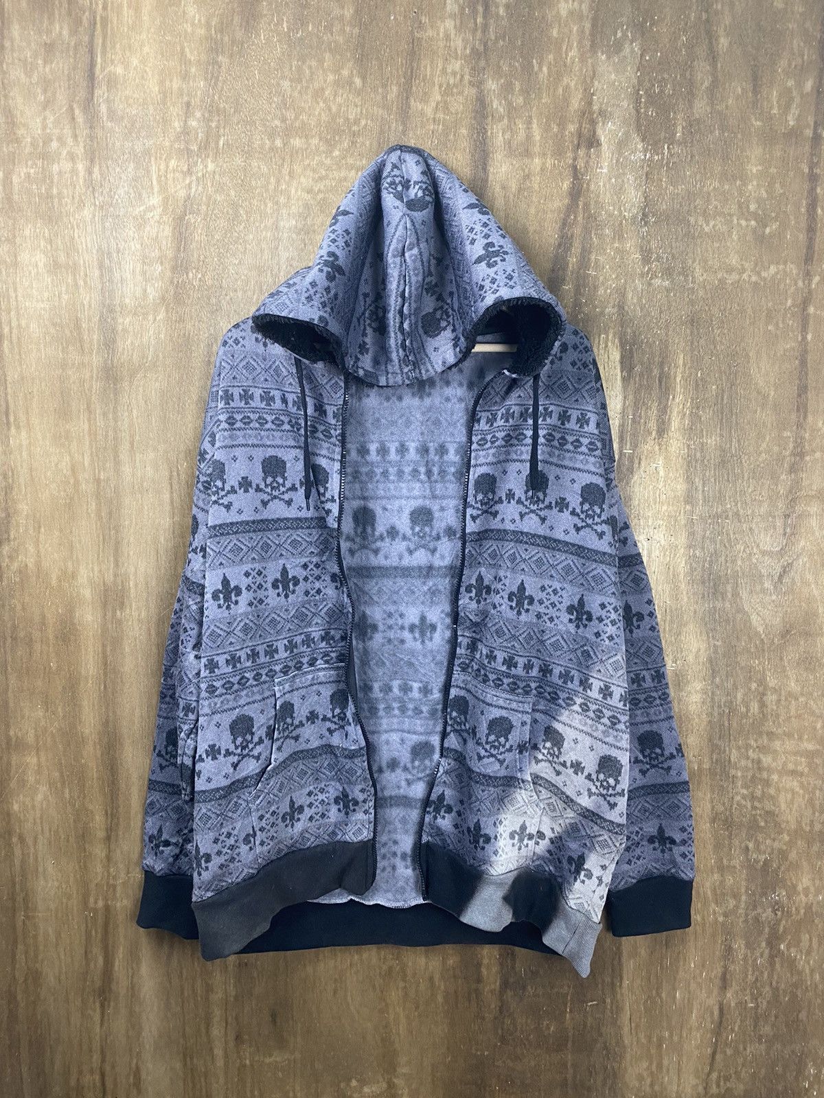 Japanese Brand DL Wild Life skull faded fullprint hoodie Sweater #Z115 Size US XL / EU 56 / 4 - 1 Thumbnail