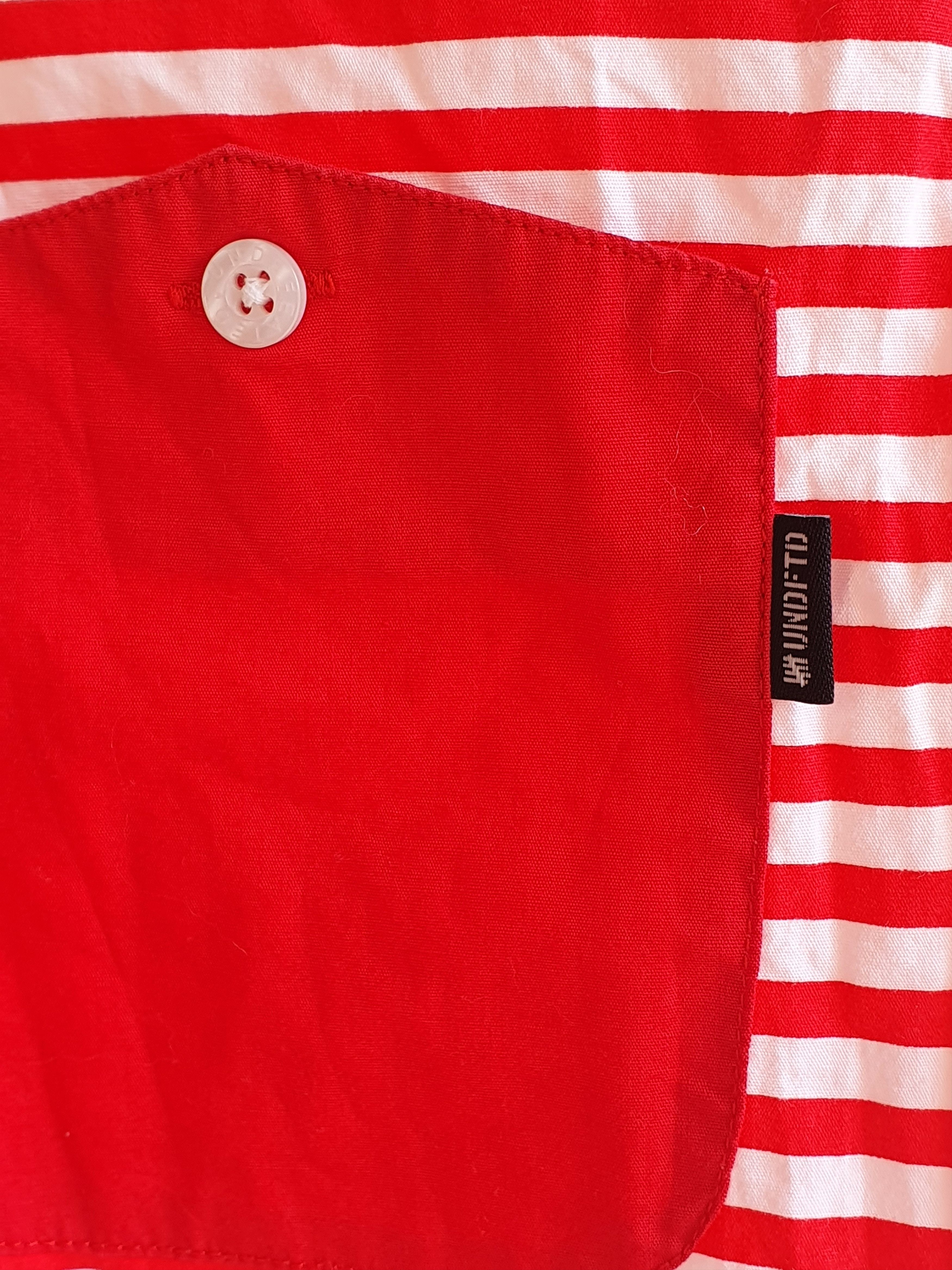 Undefeated Undefeated Red/White striped short sleeve button up shirt,S Size US S / EU 44-46 / 1 - 8 Thumbnail