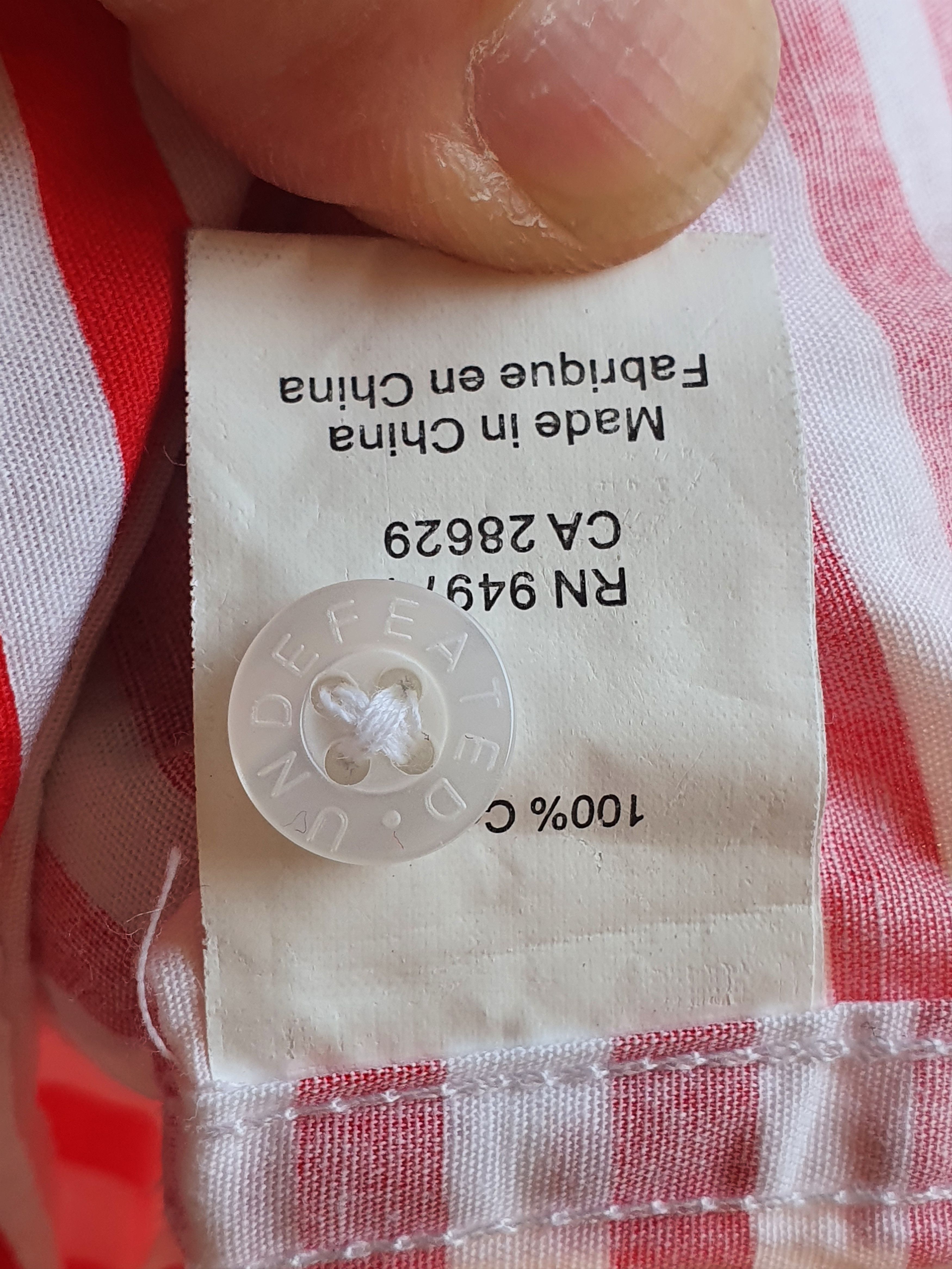 Undefeated Undefeated Red/White striped short sleeve button up shirt,S Size US S / EU 44-46 / 1 - 15 Thumbnail
